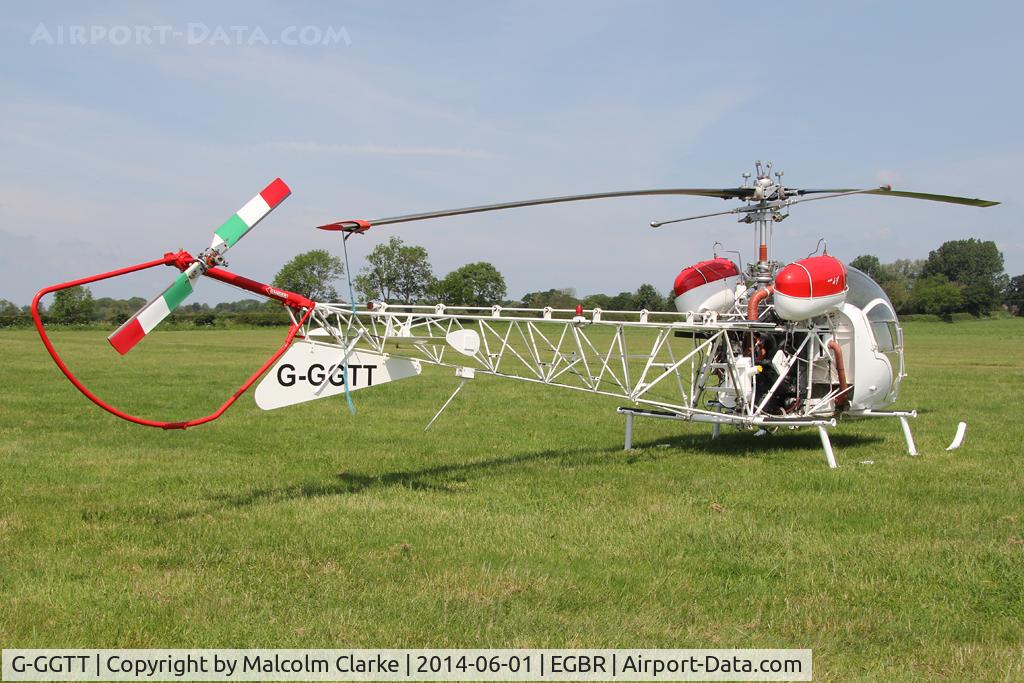 G-GGTT, 1970 Agusta AB-47G-4A C/N 2538, Agusta AB-47G-4A at The Real Aeroplane Company's Biplane and Open Cockpit Fly-In, Breighton Airfield, June 1st 2014.