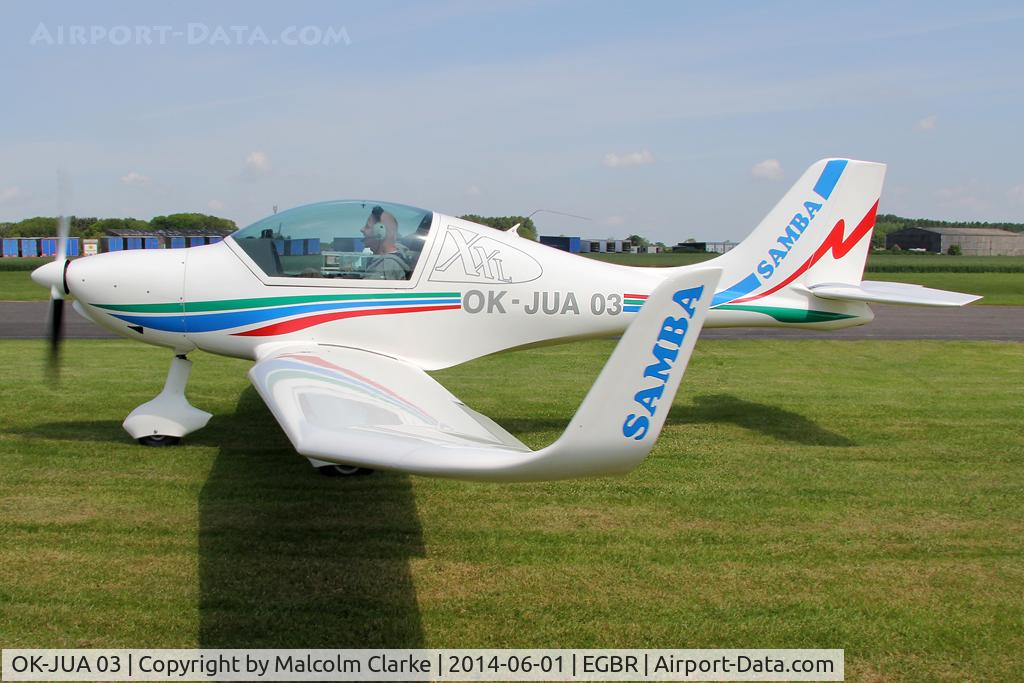 OK-JUA 03, Urban Air UFM-10 Samba C/N Not found OK-JUA 03, Urban Air UFM-10 Samba at The Real Aeroplane Club's Biplane and Open Cockpit Fly-In, Breighton Airfield, June 1st 2014.