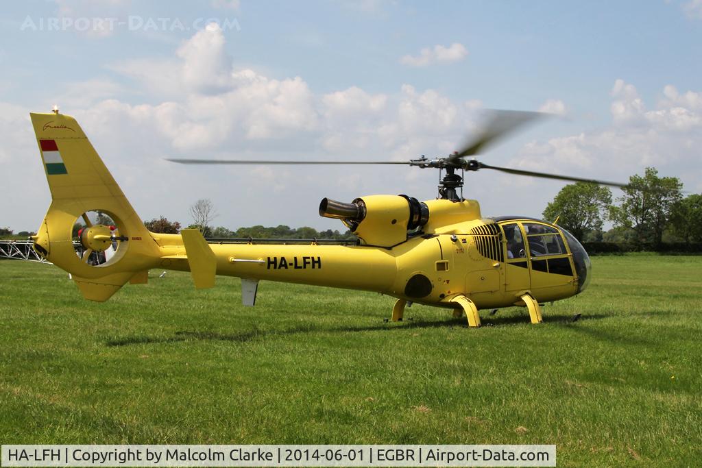 HA-LFH, 1979 Aerospatiale SA-342J Gazelle C/N 1775, Aerospatiale SA-342J Gazelle at The Real Aeroplane Company's Biplane and Open Cockpit Fly-In, Breighton Airfield, June 1st 2014.