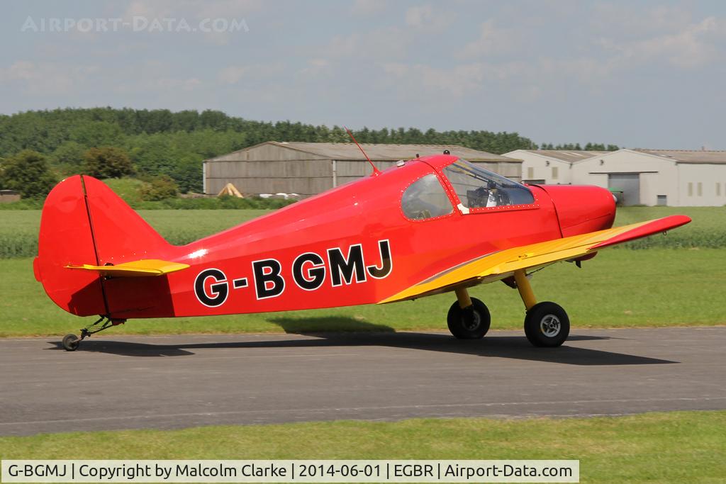 G-BGMJ, 1952 Gardan GY-201 Minicab C/N 12, Gardan GY-201 Minicab at The Real Aeroplane Club's Biplane and Open Cockpit Fly-In, Breighton Airfield, June 1st 2014.