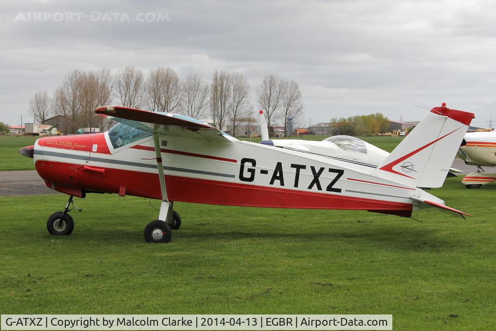 G-ATXZ, 1966 Bolkow Bo-208C Junior C/N 624, Bolkow BO-208C Junior at The Real Aeroplane Club's Early Bird Fly-In, Breighton Airfield, April 2014.