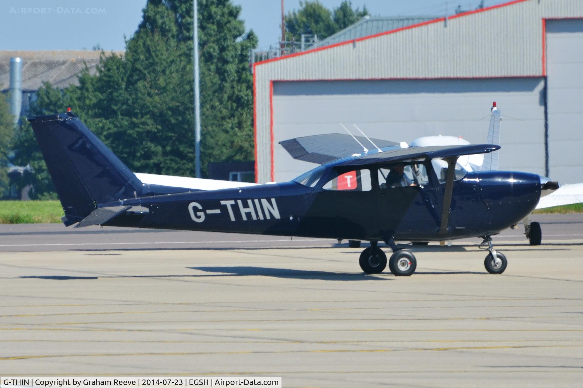G-THIN, 1967 Reims Cessna FR172E C/N 0016, Parked at Norwich.