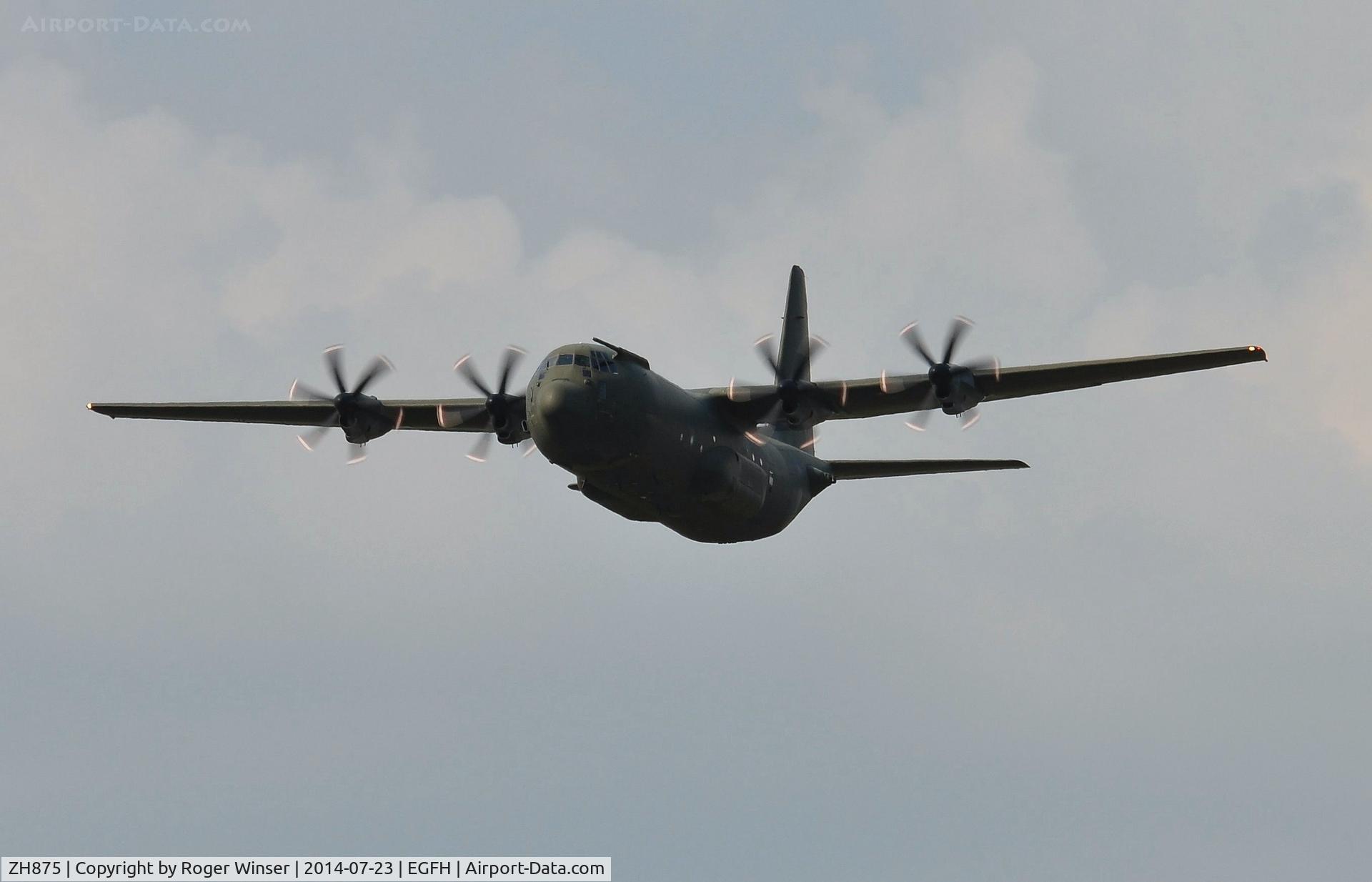 ZH875, 1998 Lockheed Martin C-130J-30 Super Hercules C4 C/N 382-5459, Low  pass over Runway 22 by RAF Hercules C.4 aircraft coded 875 from the Brize Norton Transport Wing.