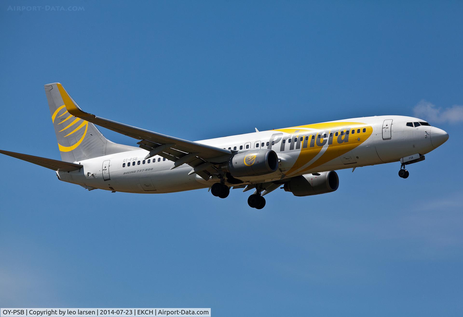 OY-PSB, 2007 Boeing 737-8Q8 C/N 30722, Copenhagen Kastrup 23.7.14