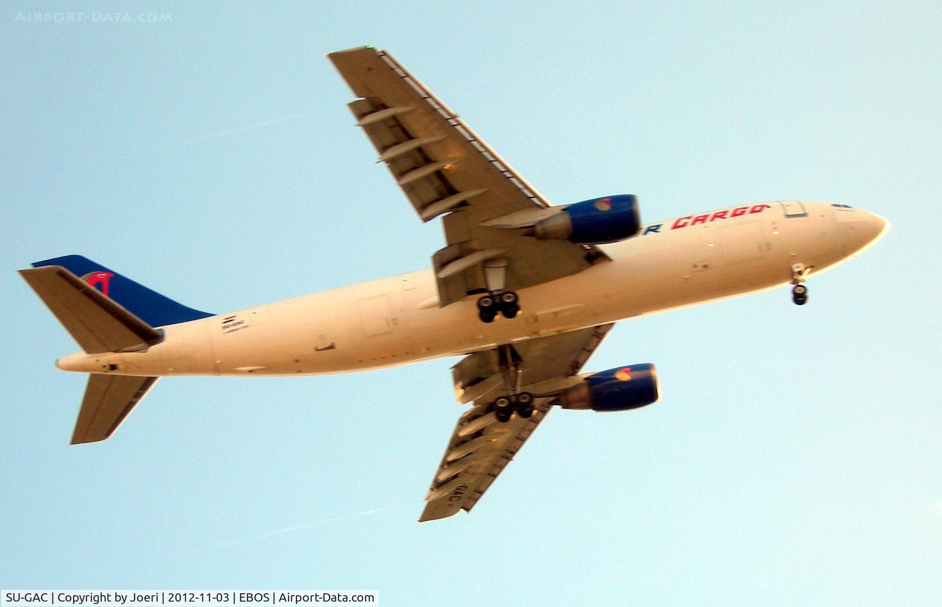 SU-GAC, 1983 Airbus A300B4-203(F) C/N 255, Moments before touchdown runway 26