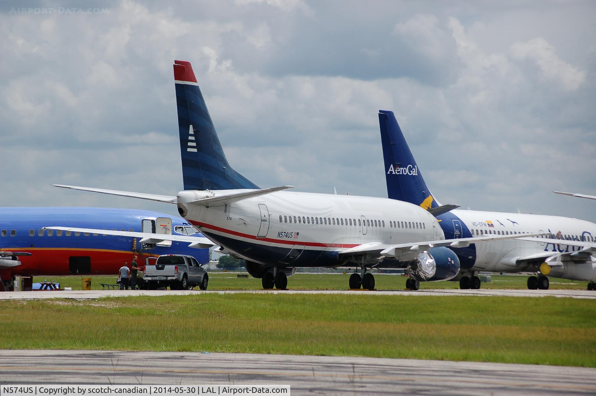 N574US, 1987 Boeing 737-301 C/N 23739, 1987 Boeing 737-301, N574US at Lakeland Linder Regional Airport, Lakeland, FL