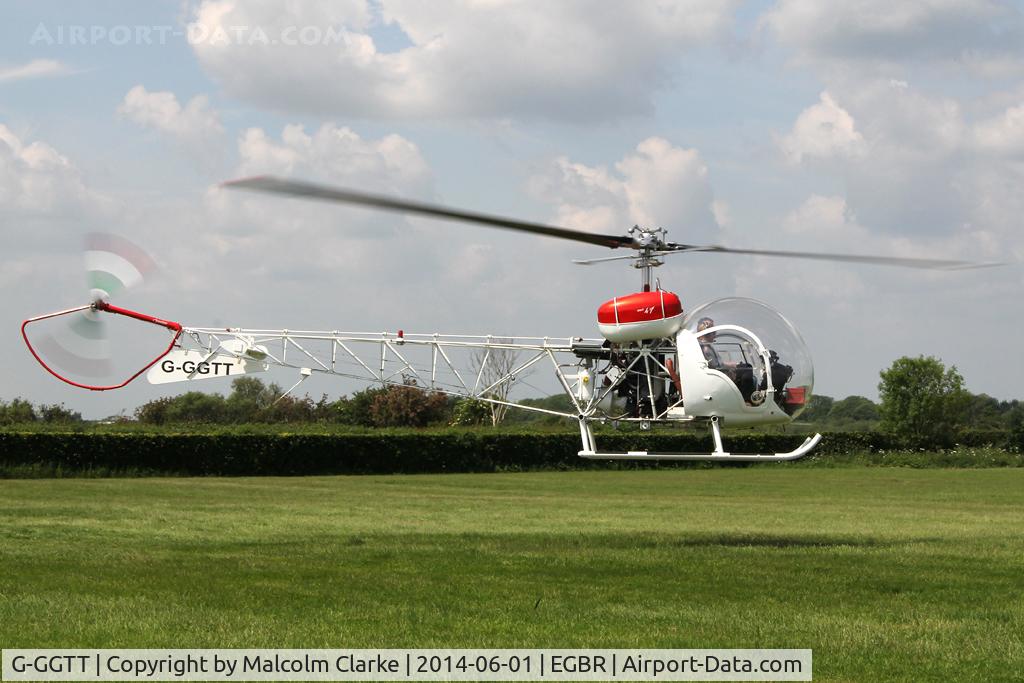 G-GGTT, 1970 Agusta AB-47G-4A C/N 2538, Agusta AB-47G-4A at The Real Aeroplane Company's Biplane and Open Cockpit Fly-In, Breighton Airfield, June 1st 2014.