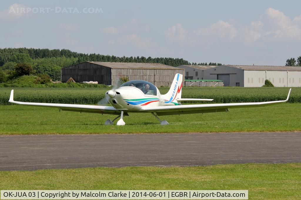 OK-JUA 03, Urban Air UFM-10 Samba C/N Not found OK-JUA 03, Urban Air UFM-10 Samba at The Real Aeroplane Club's Biplane and Open Cockpit Fly-In, Breighton Airfield, June 1st 2014.