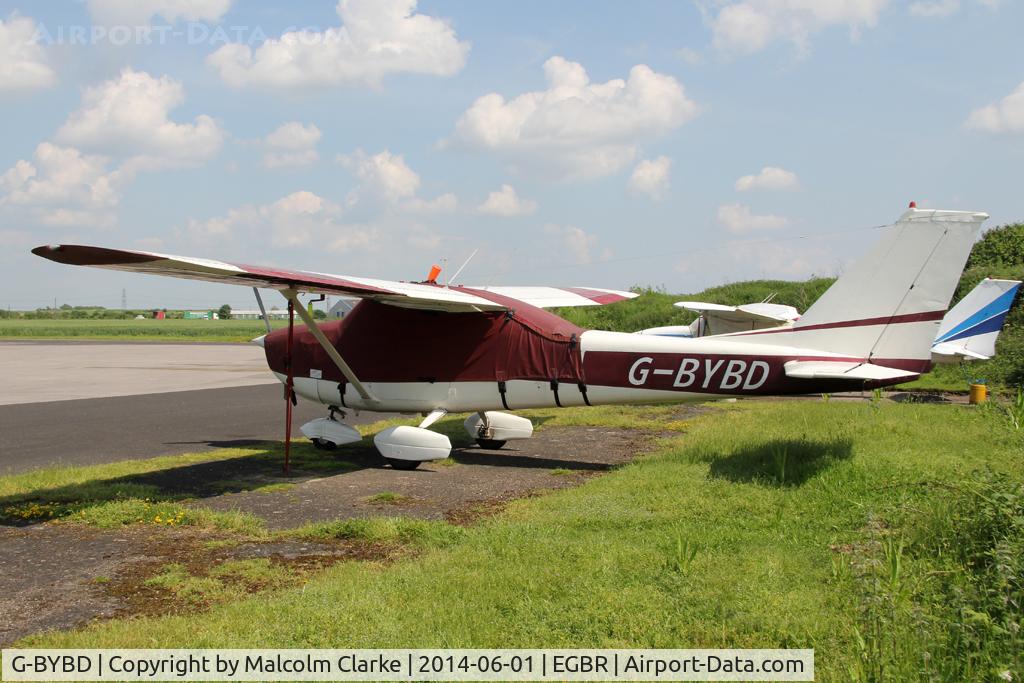 G-BYBD, 1968 Reims F172H Skyhawk C/N 0487, Reims F172H Skyhawk at The Real Aeroplane Club's Biplane and Open Cockpit Fly-In, Breighton Airfield, June 1st 2014.