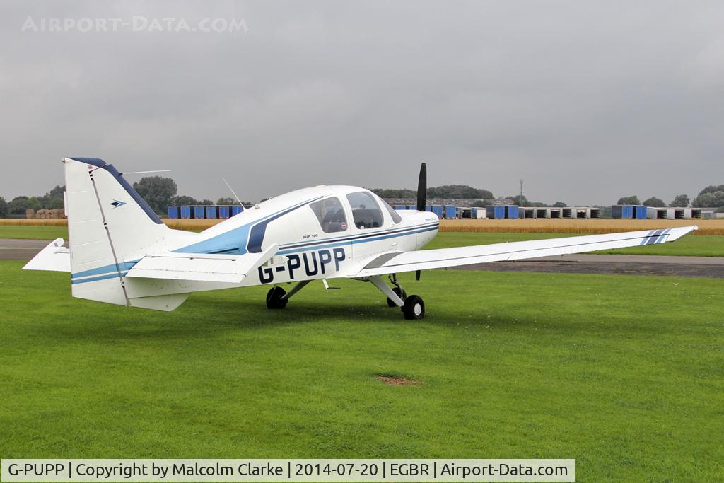 G-PUPP, 1973 Beagle B-121 Pup Series 2 (Pup 150) C/N B121-174, Beagle B-121 Pup Series 2 (Pup 150) at The Fly-In & Vintage Air Race, The Real Aeroplane Company, Breighton Airfield, July 2014.