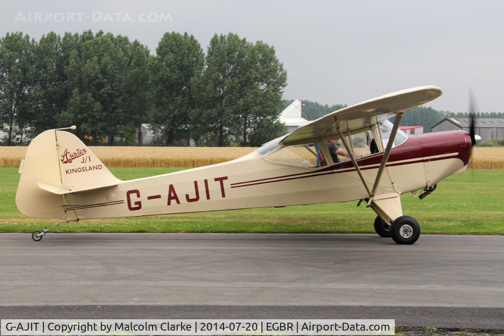 G-AJIT, 1946 Auster J-1 Kingsland C/N 2337, Auster J-1 Kingsland at The Fly-In & Vintage Air Race, The Real Aeroplane Company, Breighton Airfield, July 2014.