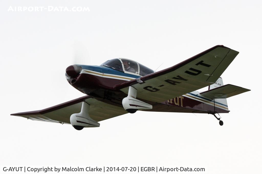 G-AYUT, 1964 SAN Jodel DR-1050 Ambassadeur C/N 479, SAN Jodel DR-1050 Ambassadeur at The Fly-In & Vintage Air Race, The Real Aeroplane Company, Breighton Airfield, July 2014.