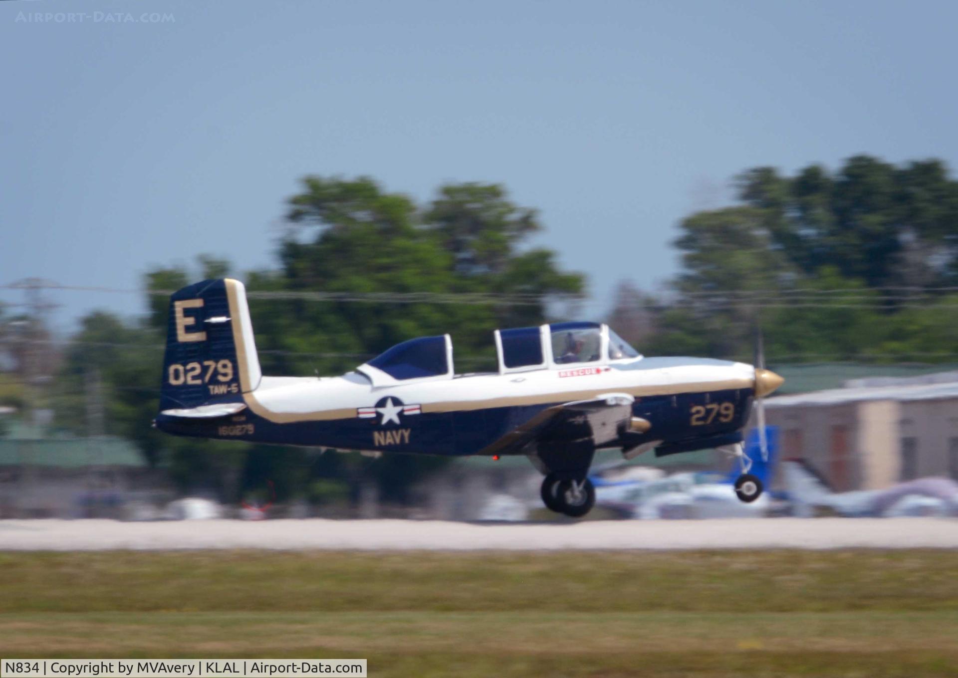 N834, 1952 Beech (CCF) T-34A Mentor (A45) C/N G-62, 2014 Sun n Fun