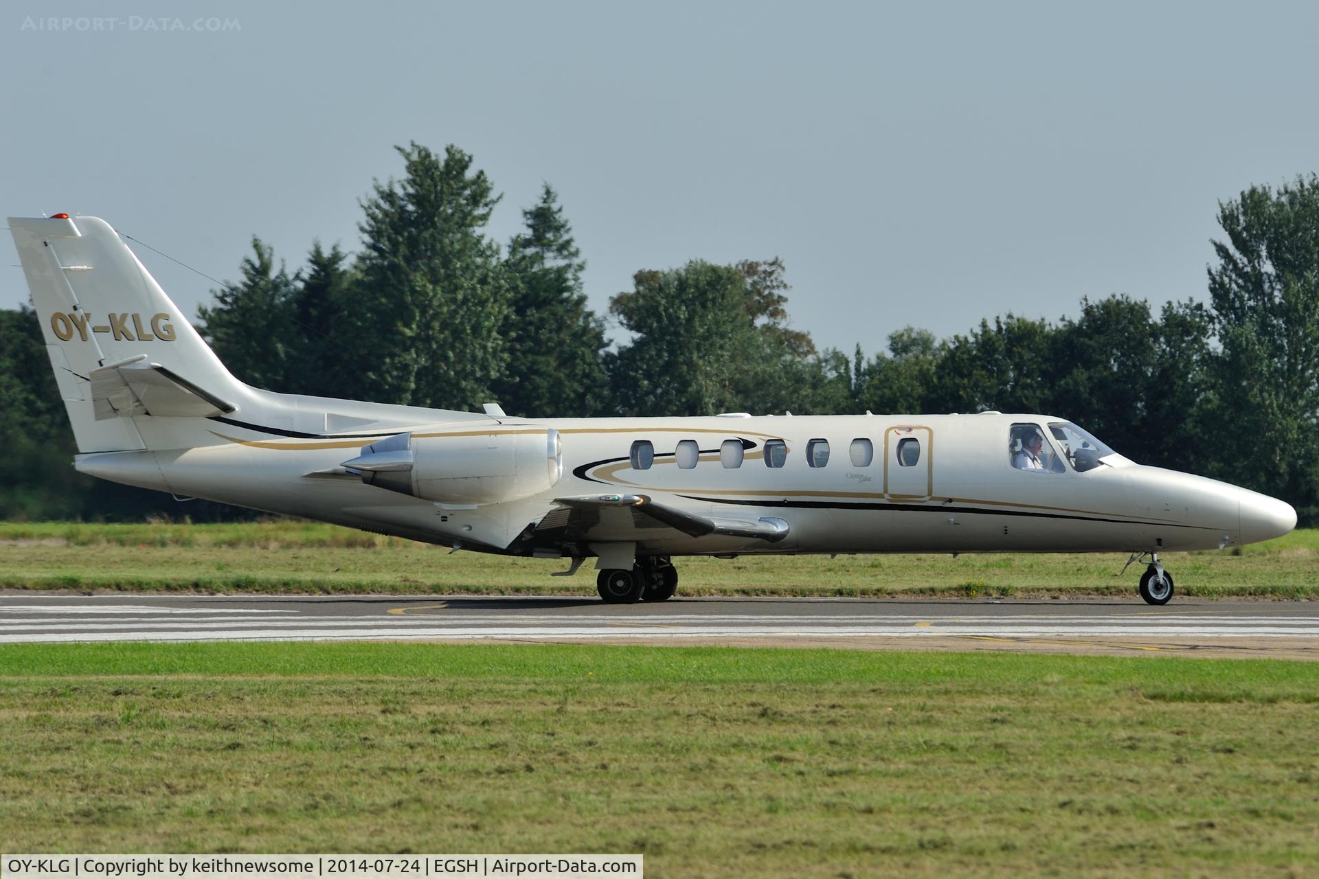 OY-KLG, 1997 Cessna 560 Citation Ultra C/N 560-0401, Morning Visitor.