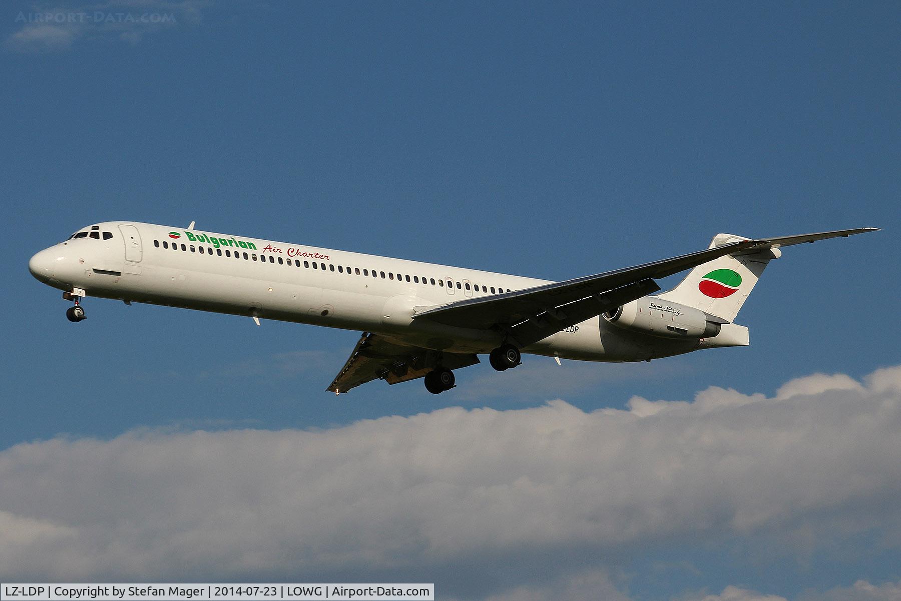 LZ-LDP, 1990 McDonnell Douglas MD-82 (DC-9-82) C/N 49973, Bulgarian Air Charter MD-82 @ GRZ