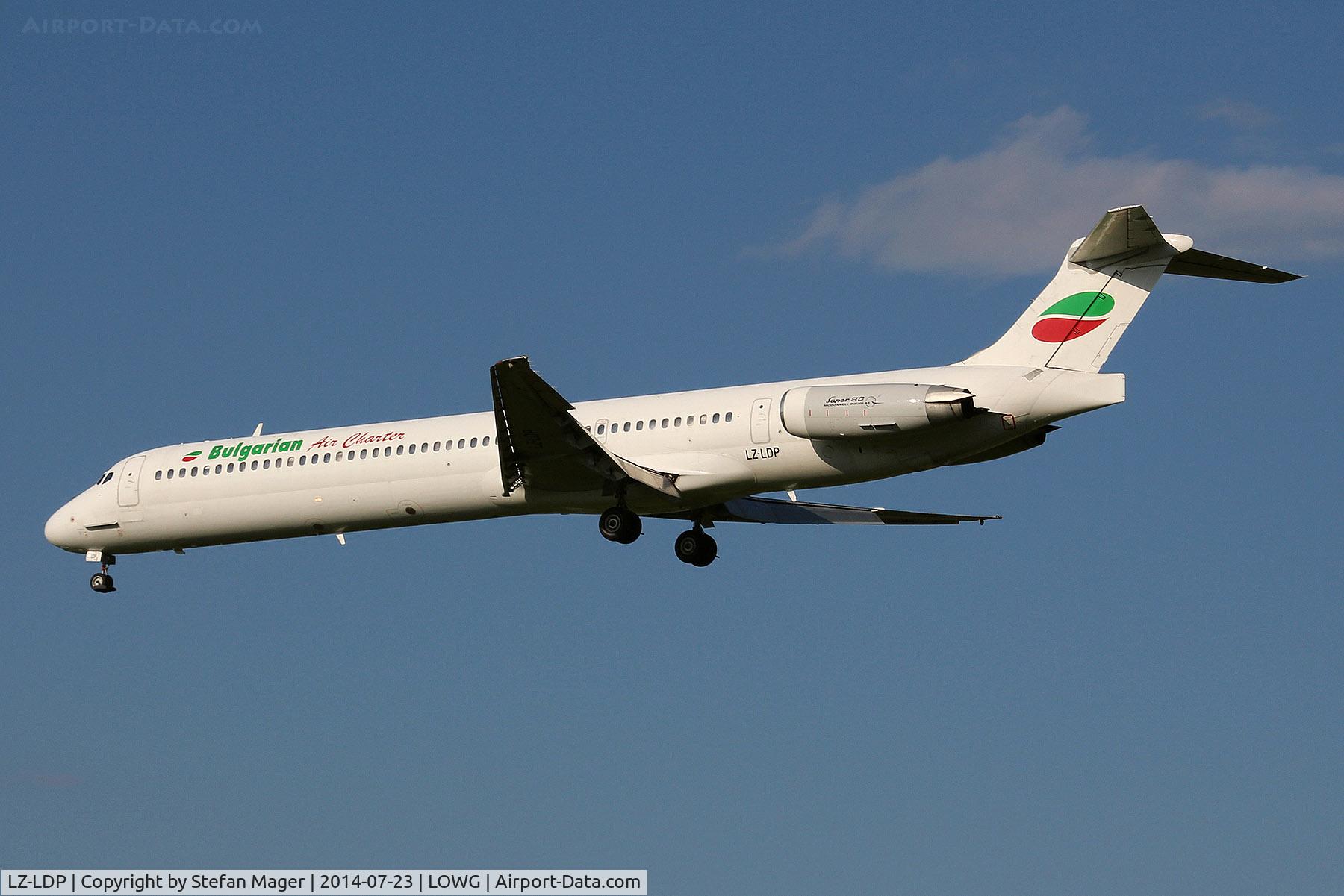 LZ-LDP, 1990 McDonnell Douglas MD-82 (DC-9-82) C/N 49973, Bulgarian Air Charter MD-82 @ GRZ