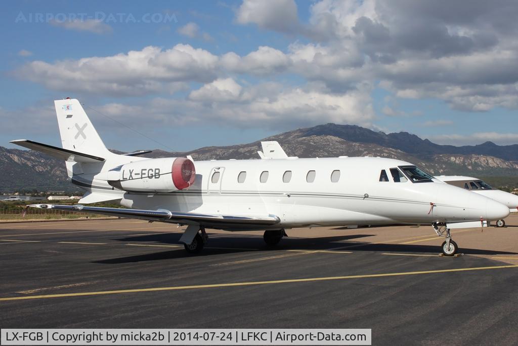 LX-FGB, 2009 Cessna 560 Citation XLS+ C/N 560-6026, Parked
