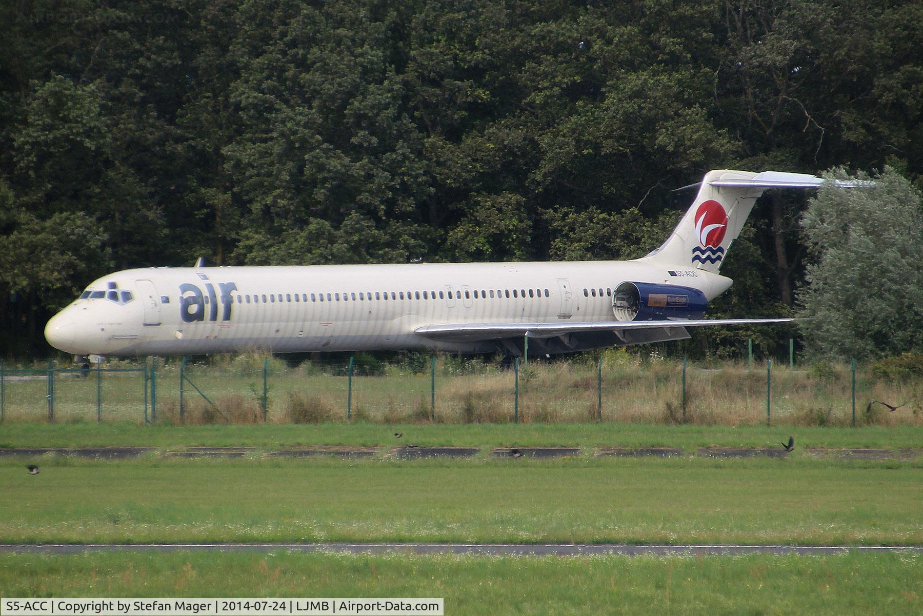 S5-ACC, 1982 McDonnell Douglas MD-82 (DC-9-82) C/N 48095, MD-82 stored @ MBX