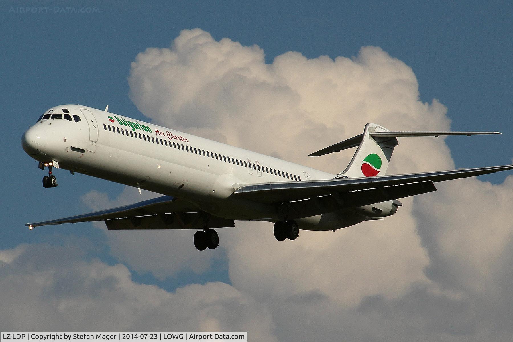 LZ-LDP, 1990 McDonnell Douglas MD-82 (DC-9-82) C/N 49973, Bulgarian Air Charter MD-82 @ GRZ