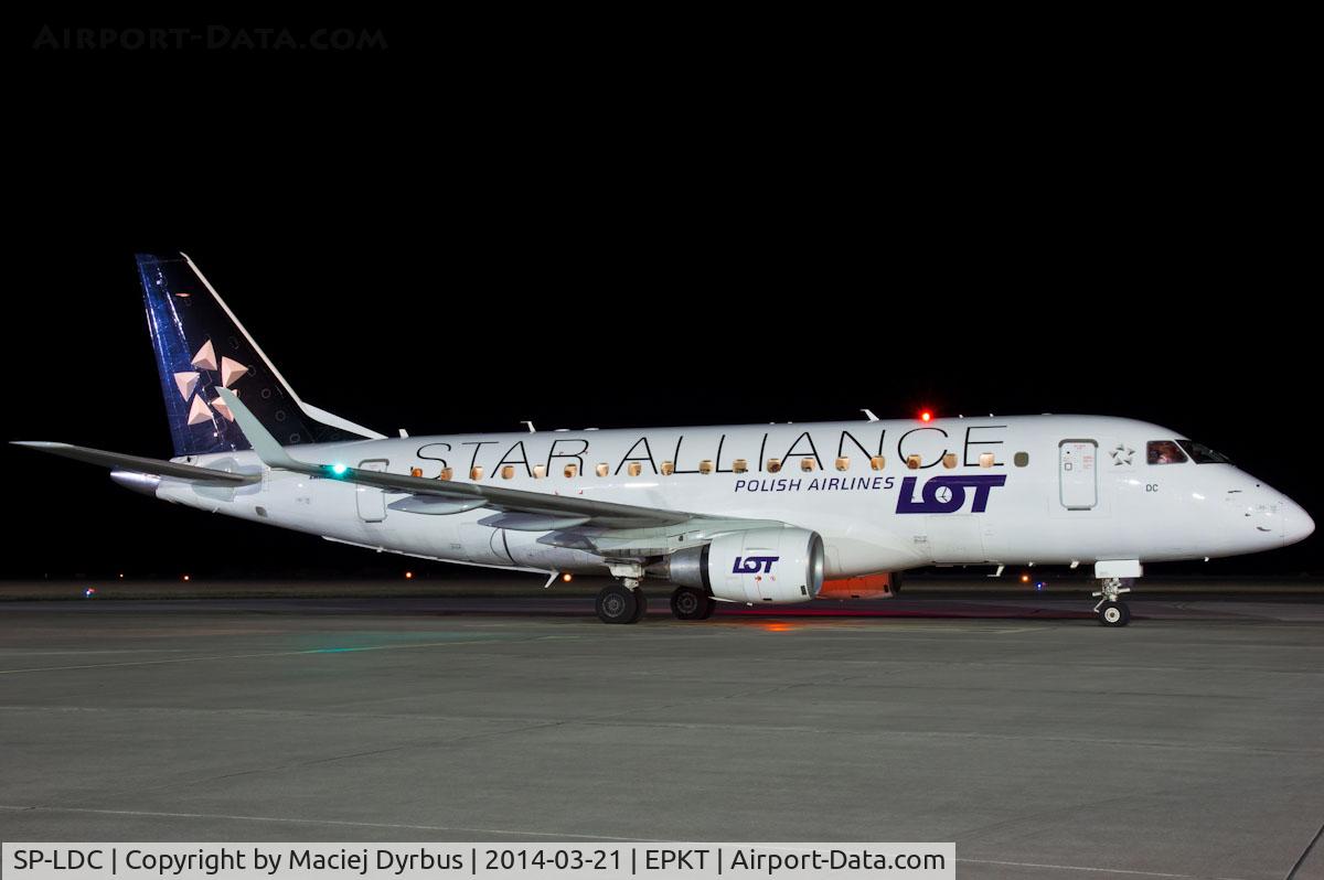 SP-LDC, 2004 Embraer 170ST (ERJ-170-100ST) C/N 17000025, SP-LDC performing the last checklist before taxiing to runway 27 for one of three dail flights to Warsaw (WAW).