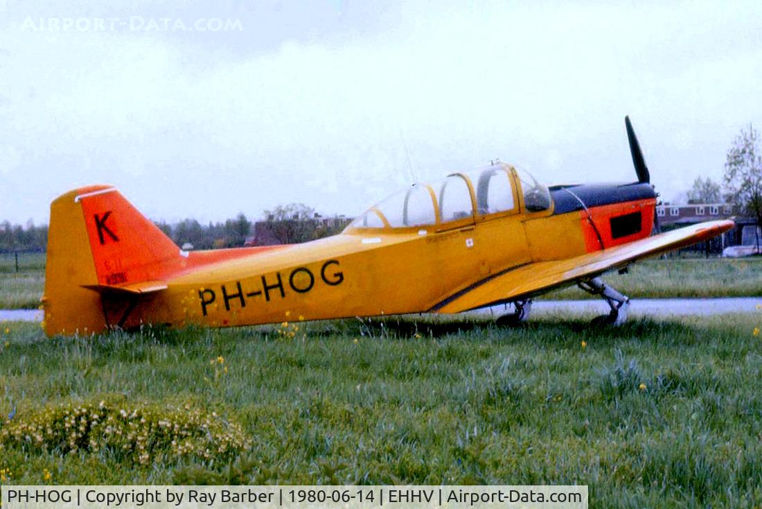 PH-HOG, 1951 Fokker S.11-1 Instructor C/N 6275, Fokker S-11-1 Instructor [6275] Hilversum~PH 14/06/1980. From a slide.