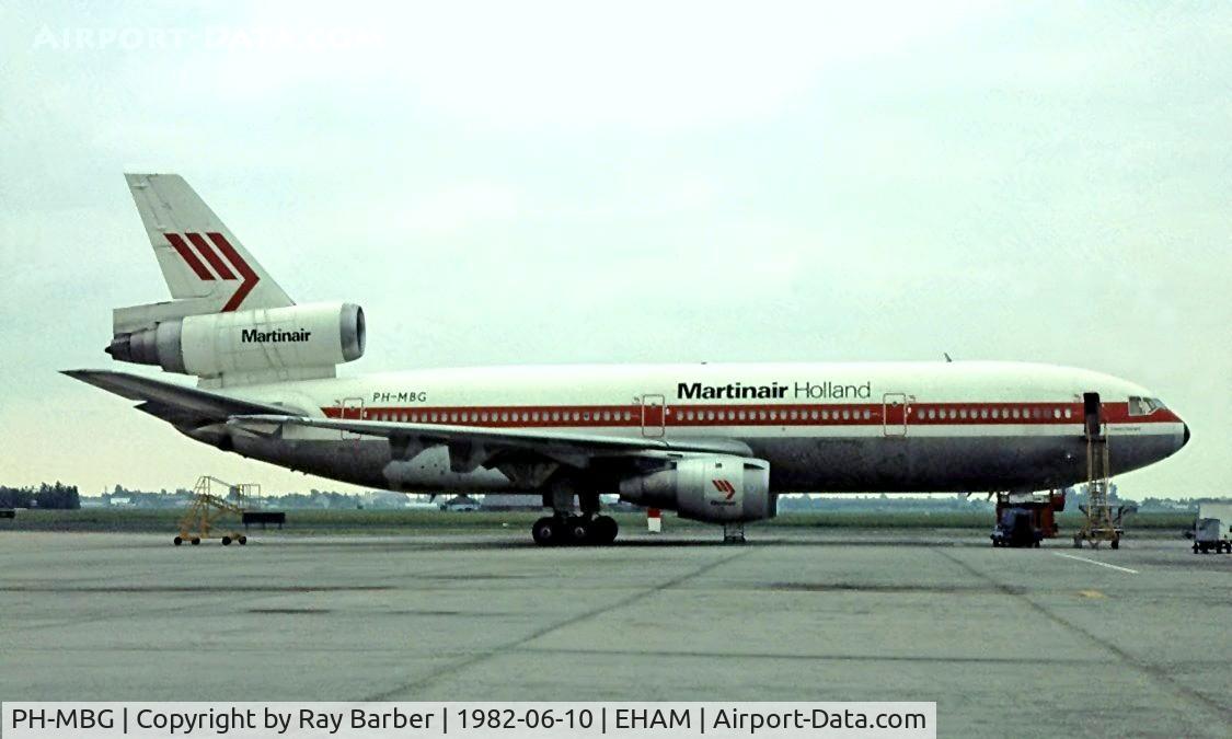 PH-MBG, 1973 McDonnell Douglas DC-10-30CF C/N 46891, McDonnell Douglas DC-10-30CF [46891] (Martinair) Amsterdam-Schiphol~PH 10/06/1982. From a slide.