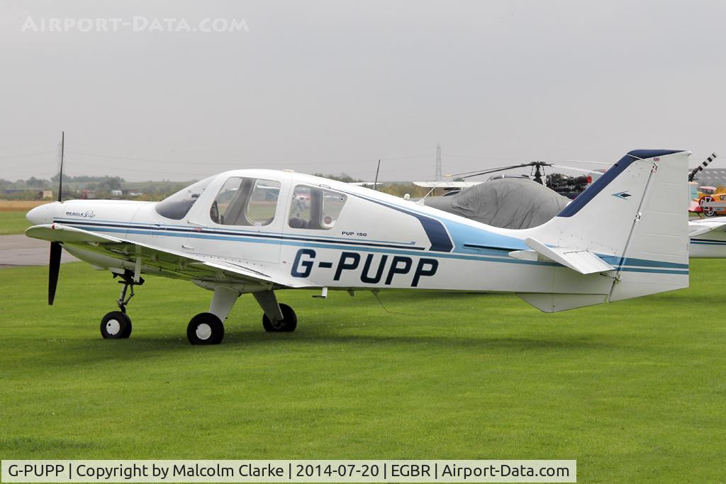 G-PUPP, 1973 Beagle B-121 Pup Series 2 (Pup 150) C/N B121-174, Beagle B-121 Pup Series 2 (Pup 150) at The Fly-In & Vintage Air Race, The Real Aeroplane Company, Breighton Airfield, July 2014.