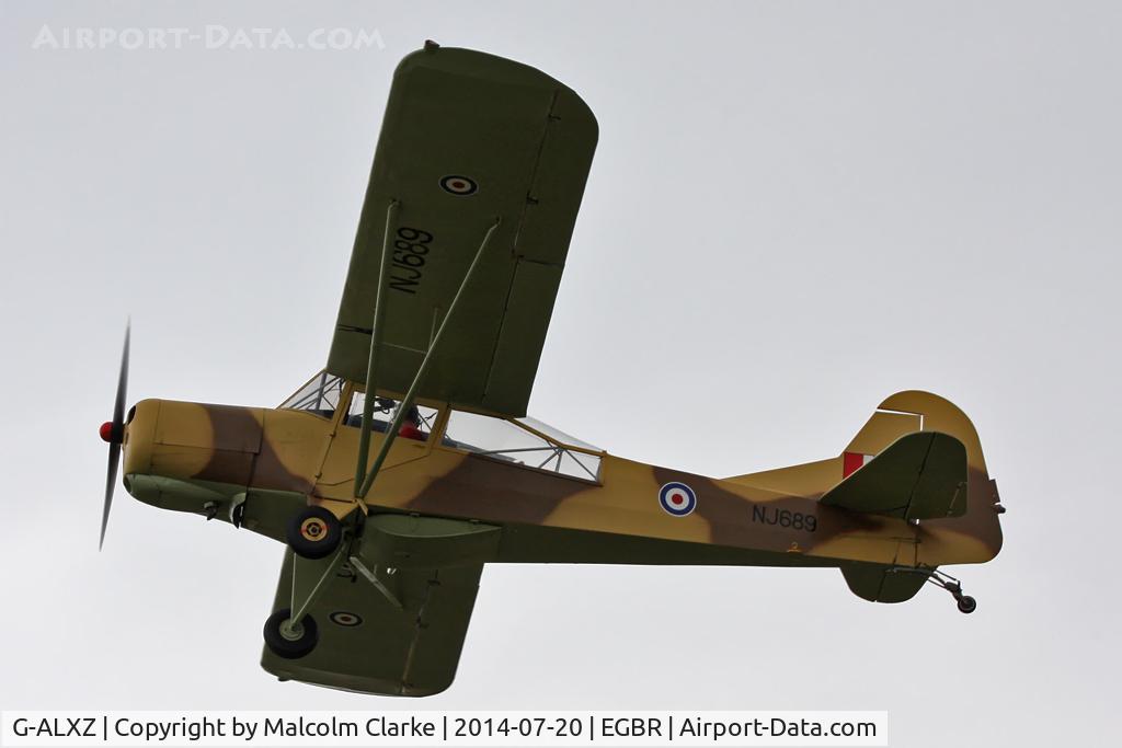 G-ALXZ, 1944 Taylorcraft Auster Mk.5/150 C/N 1082, Taylorcraft Auster Mk.5-150 at The Fly-In & Vintage Air Race, The Real Aeroplane Company, Breighton Airfield, July 2014.