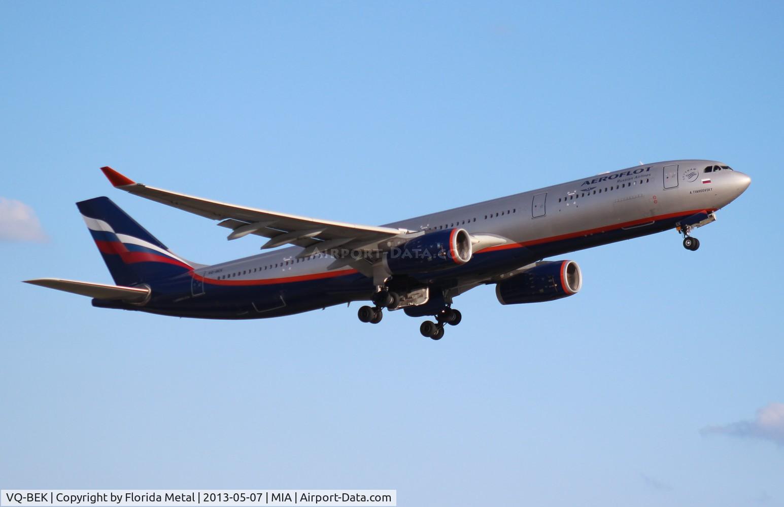 VQ-BEK, 2009 Airbus A330-343 C/N 1077, Aeroflot A330-300