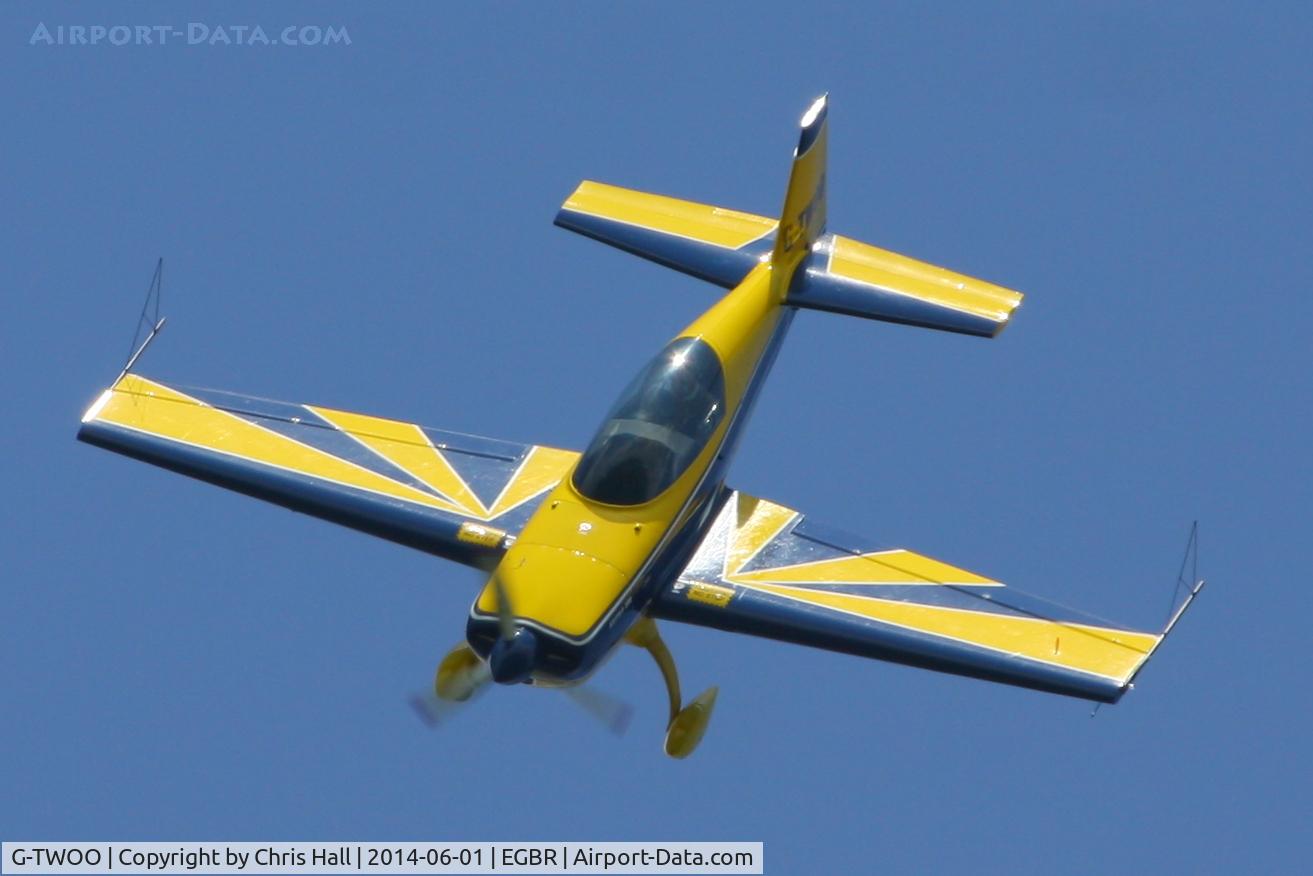 G-TWOO, 1996 Extra EA-300/200 C/N 05, at Breighton's Open Cockpit & Biplane Fly-in, 2014