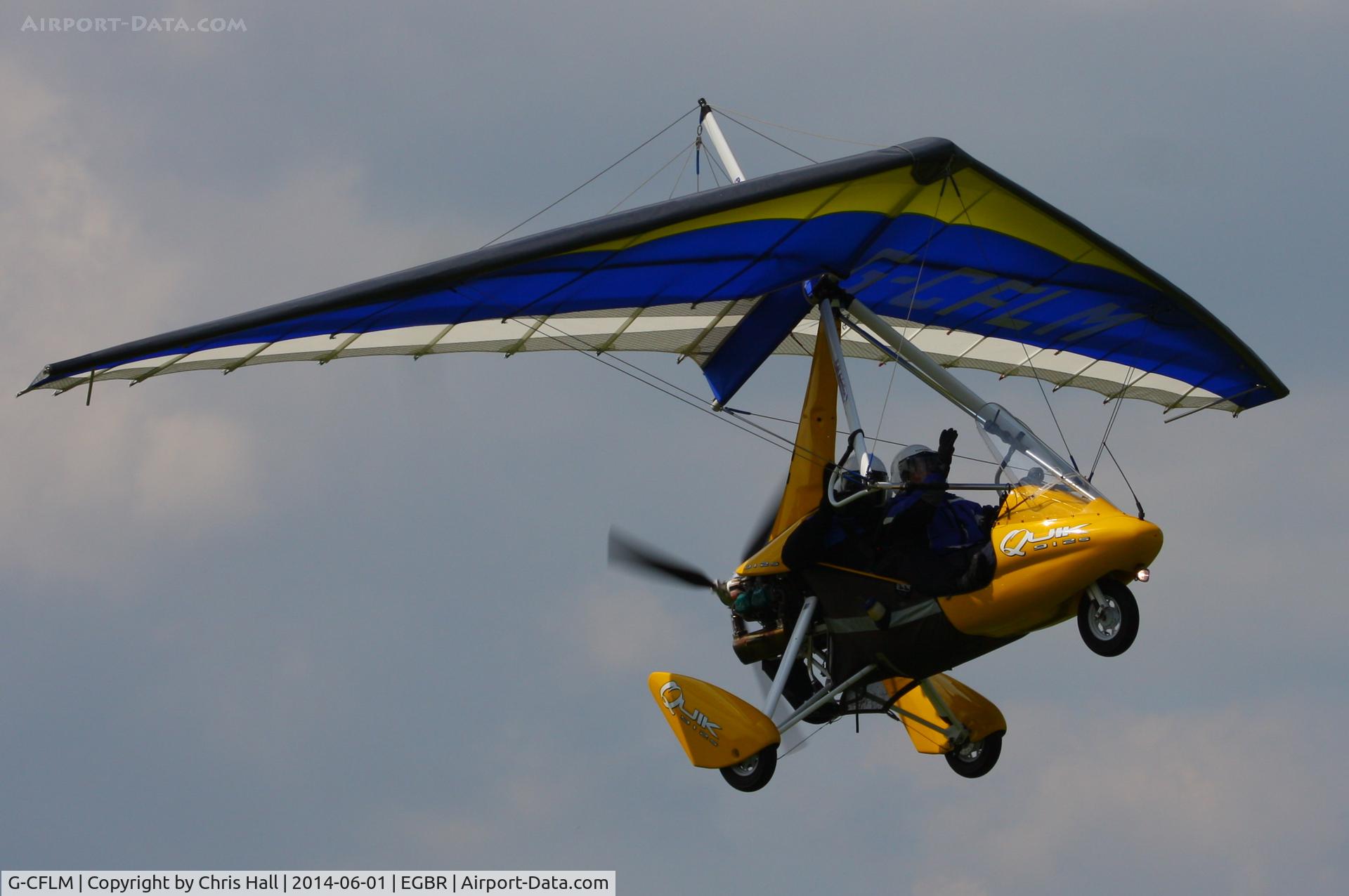 G-CFLM, 2008 Mainair Pegasus Quik C/N 8399, at Breighton's Open Cockpit & Biplane Fly-in, 2014