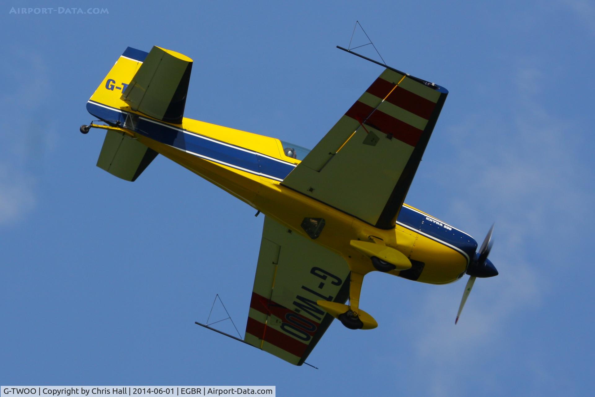 G-TWOO, 1996 Extra EA-300/200 C/N 05, at Breighton's Open Cockpit & Biplane Fly-in, 2014