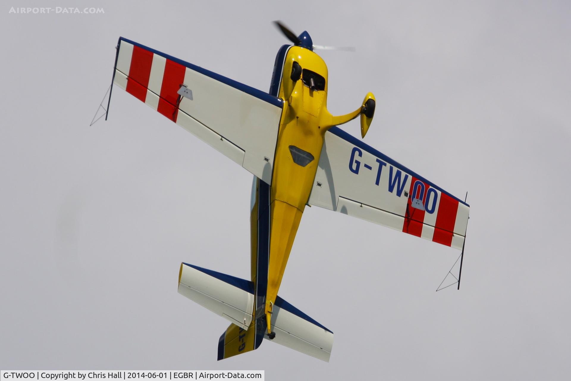 G-TWOO, 1996 Extra EA-300/200 C/N 05, at Breighton's Open Cockpit & Biplane Fly-in, 2014
