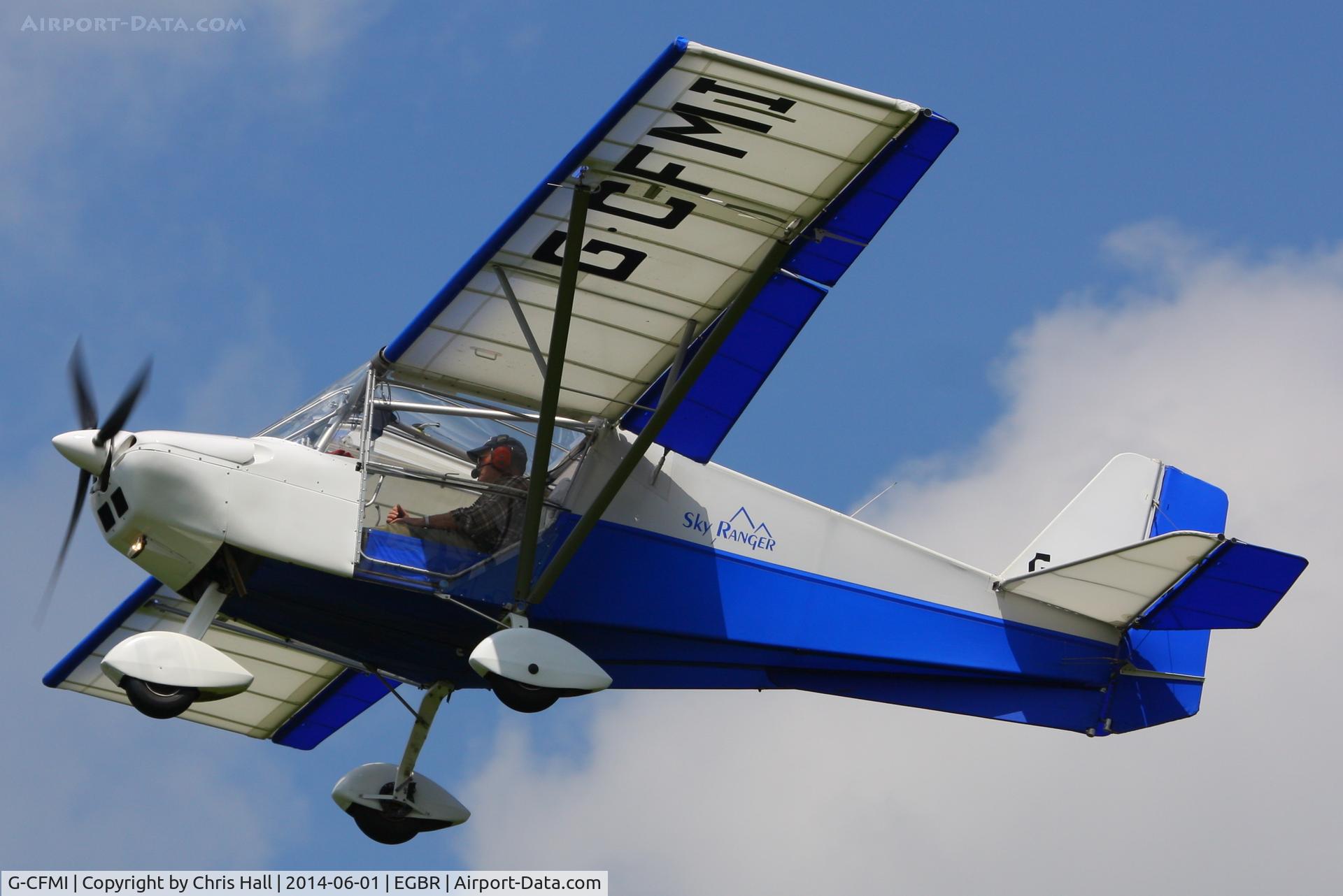 G-CFMI, 2008 Skyranger 912(1) C/N BMAA/HB/580, at Breighton's Open Cockpit & Biplane Fly-in, 2014