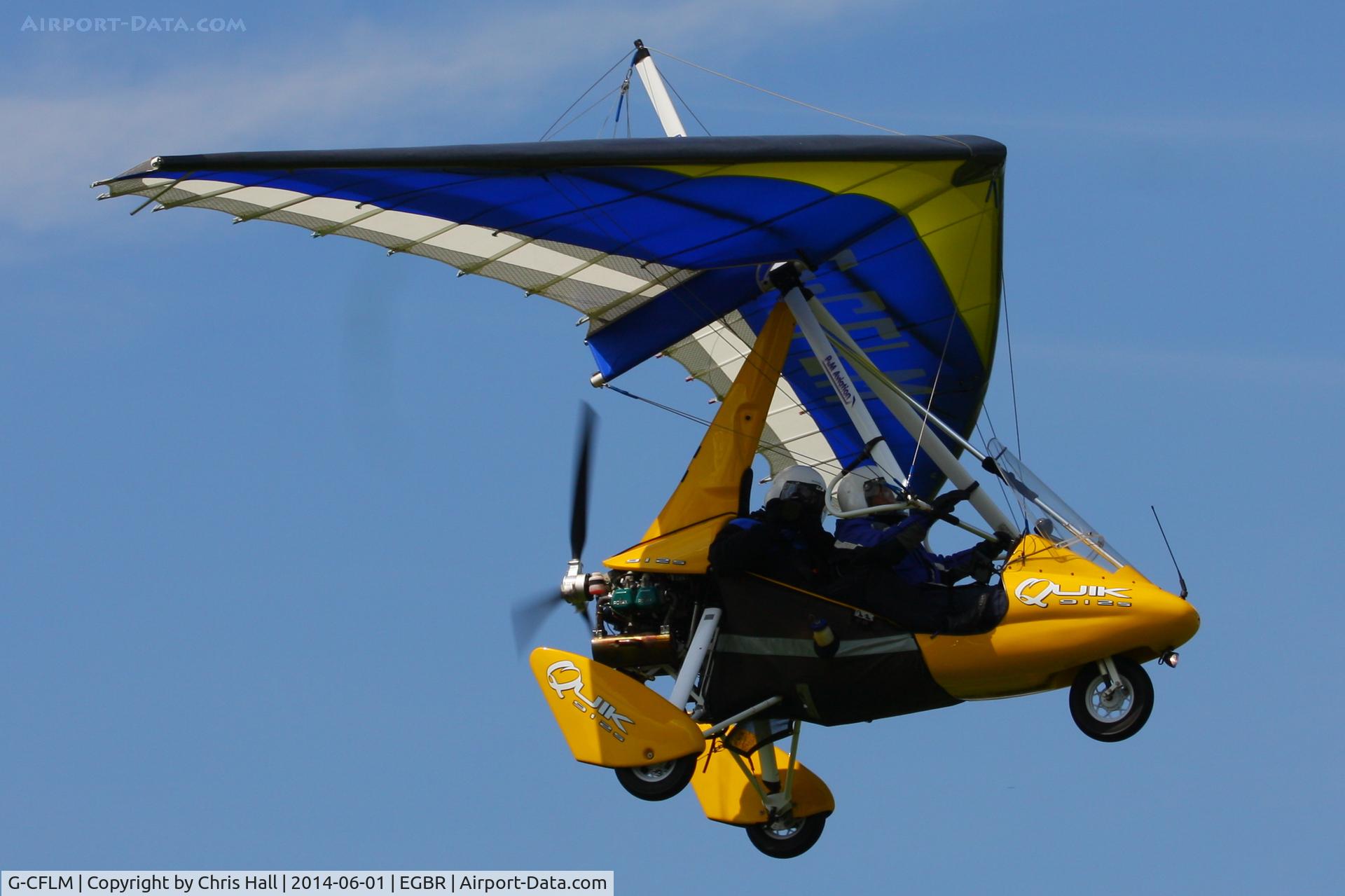 G-CFLM, 2008 Mainair Pegasus Quik C/N 8399, at Breighton's Open Cockpit & Biplane Fly-in, 2014