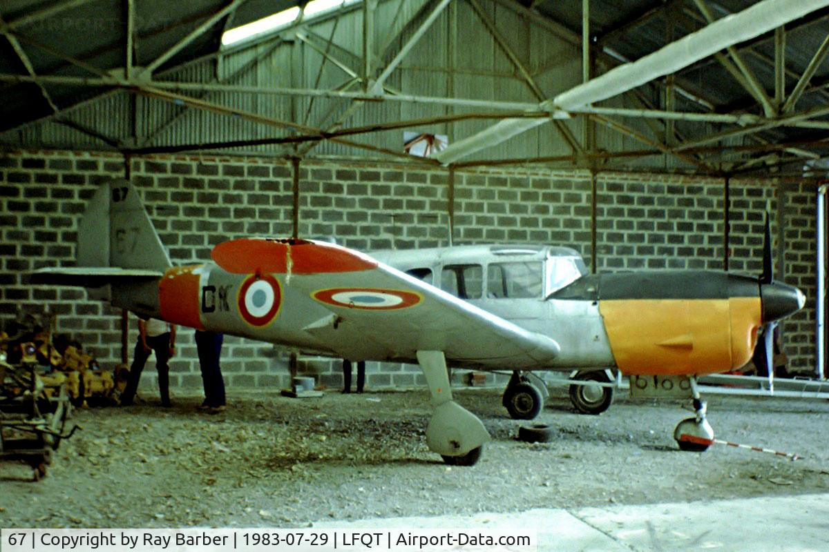 67, 1947 Nord (Messerschmitt) N-1101 Noralpha C/N 67, Nord N.1101 Noralpha [67] (French Air Force) Merville-Calonne~F 29/07/1983. From a slide.