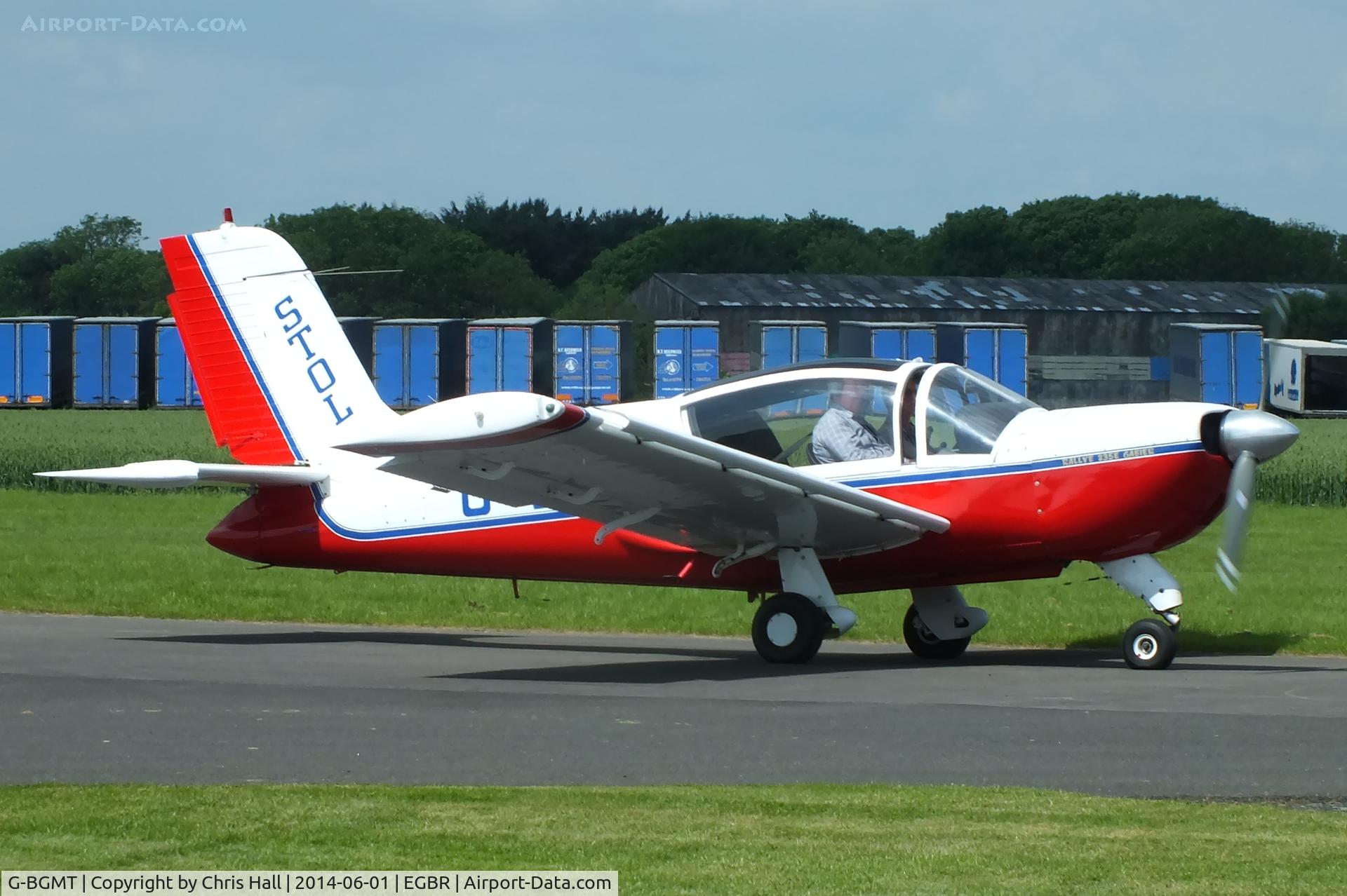 G-BGMT, 1978 Socata Rallye 235E Gabier C/N 13126, at Breighton's Open Cockpit & Biplane Fly-in, 2014
