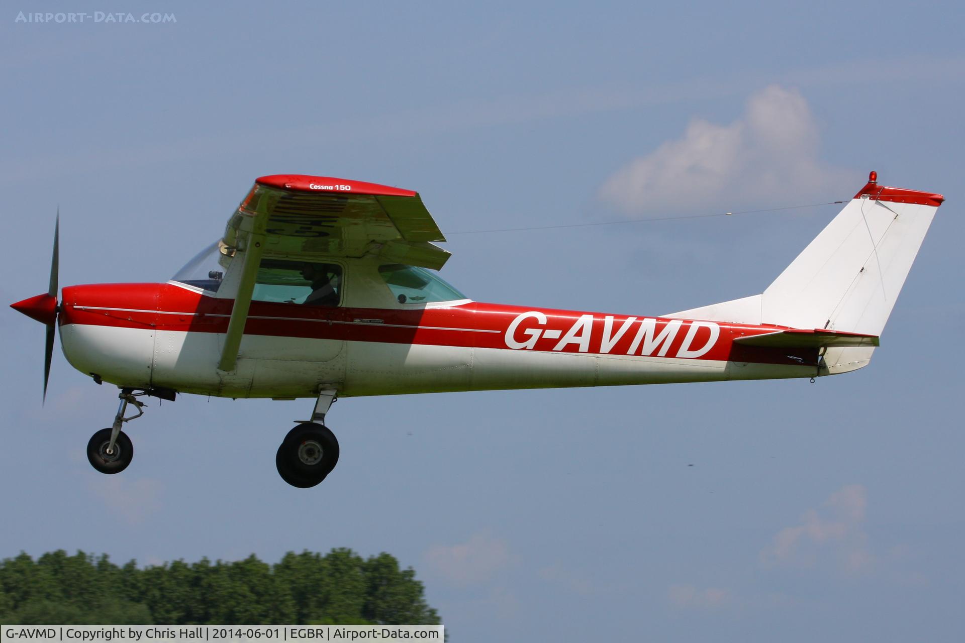G-AVMD, 1966 Cessna 150G C/N 150-65504, at Breighton's Open Cockpit & Biplane Fly-in, 2014