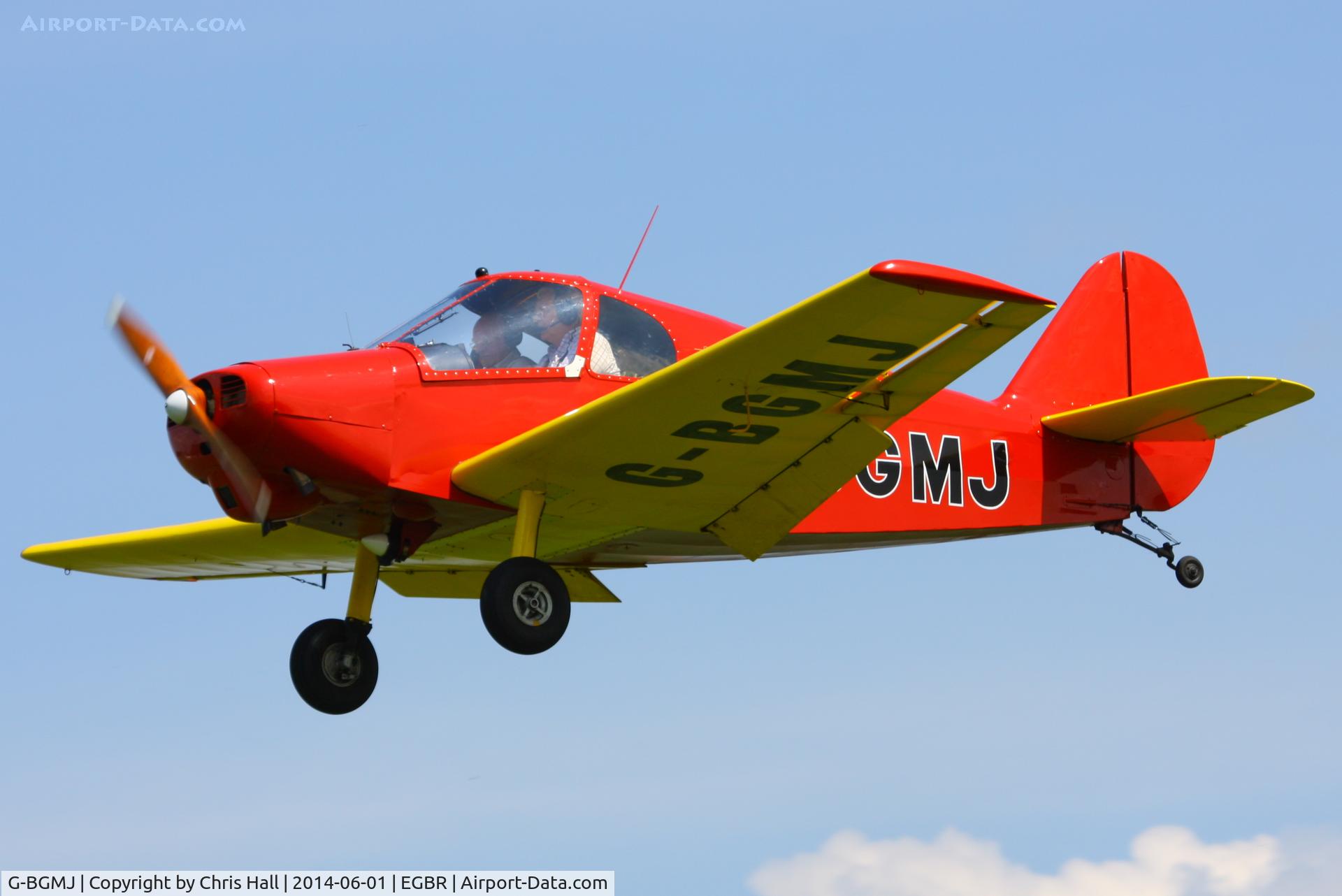 G-BGMJ, 1952 Gardan GY-201 Minicab C/N 12, at Breighton's Open Cockpit & Biplane Fly-in, 2014