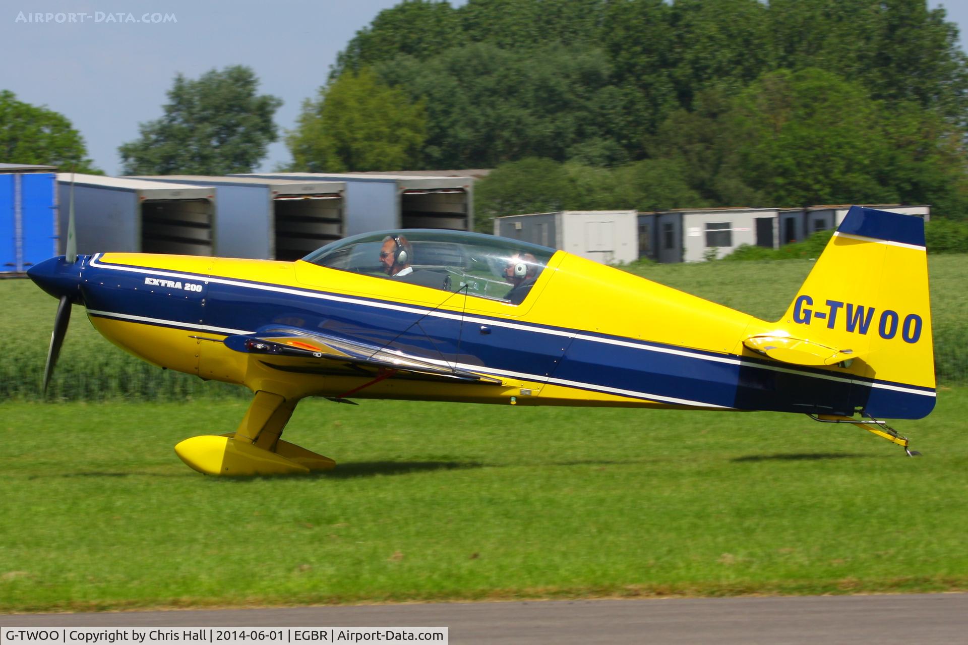 G-TWOO, 1996 Extra EA-300/200 C/N 05, at Breighton's Open Cockpit & Biplane Fly-in, 2014