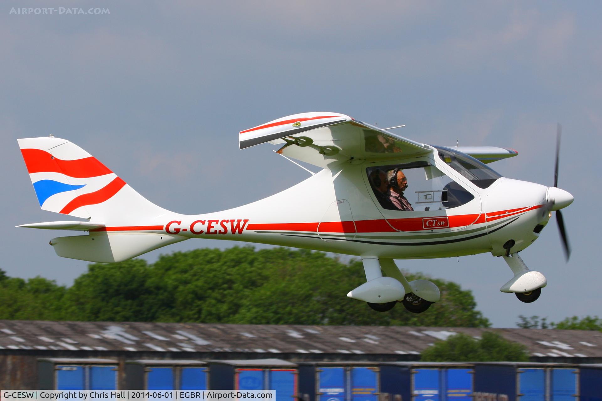 G-CESW, 2007 Flight Design CTSW C/N 8296, at Breighton's Open Cockpit & Biplane Fly-in, 2014