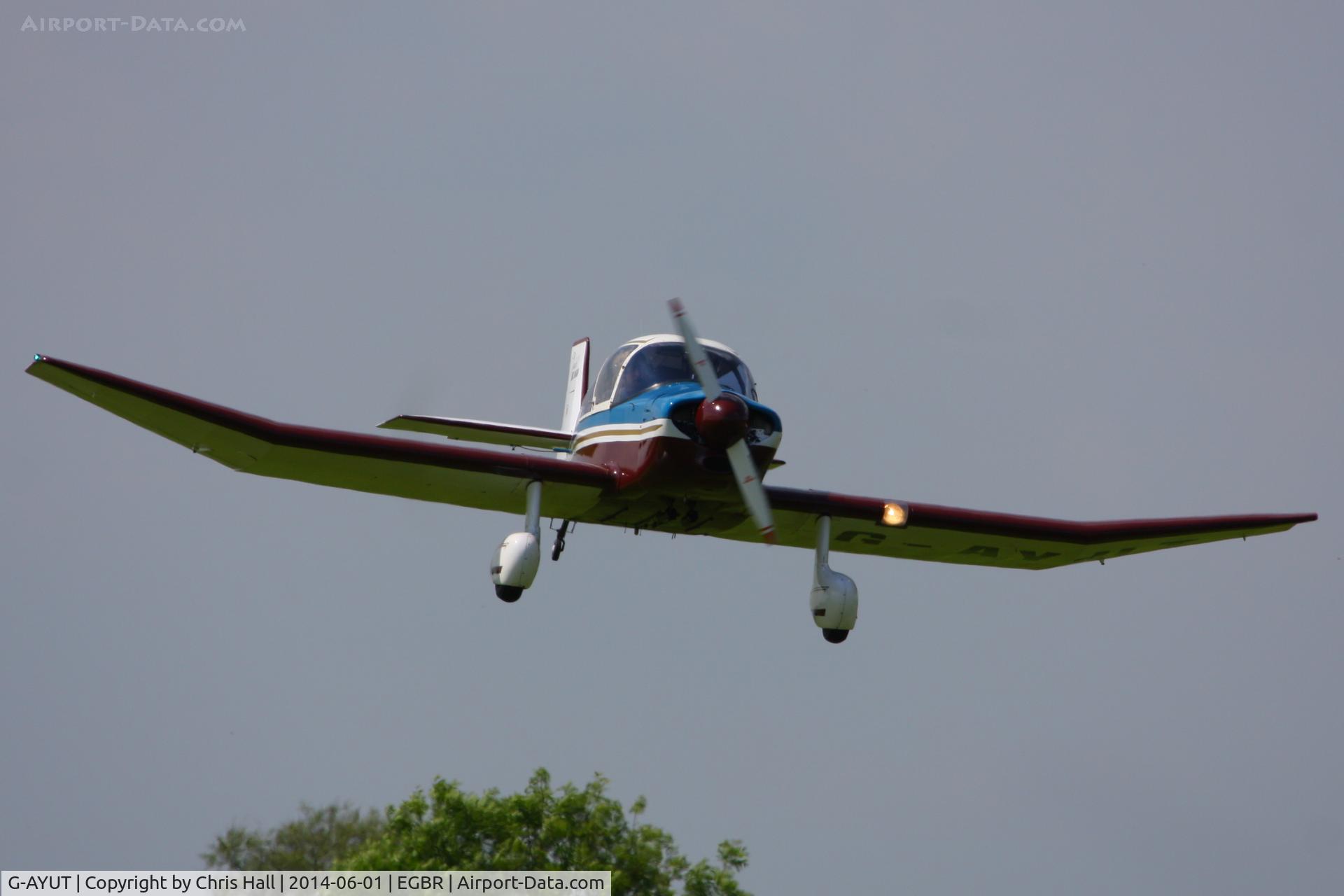 G-AYUT, 1964 SAN Jodel DR-1050 Ambassadeur C/N 479, at Breighton's Open Cockpit & Biplane Fly-in, 2014