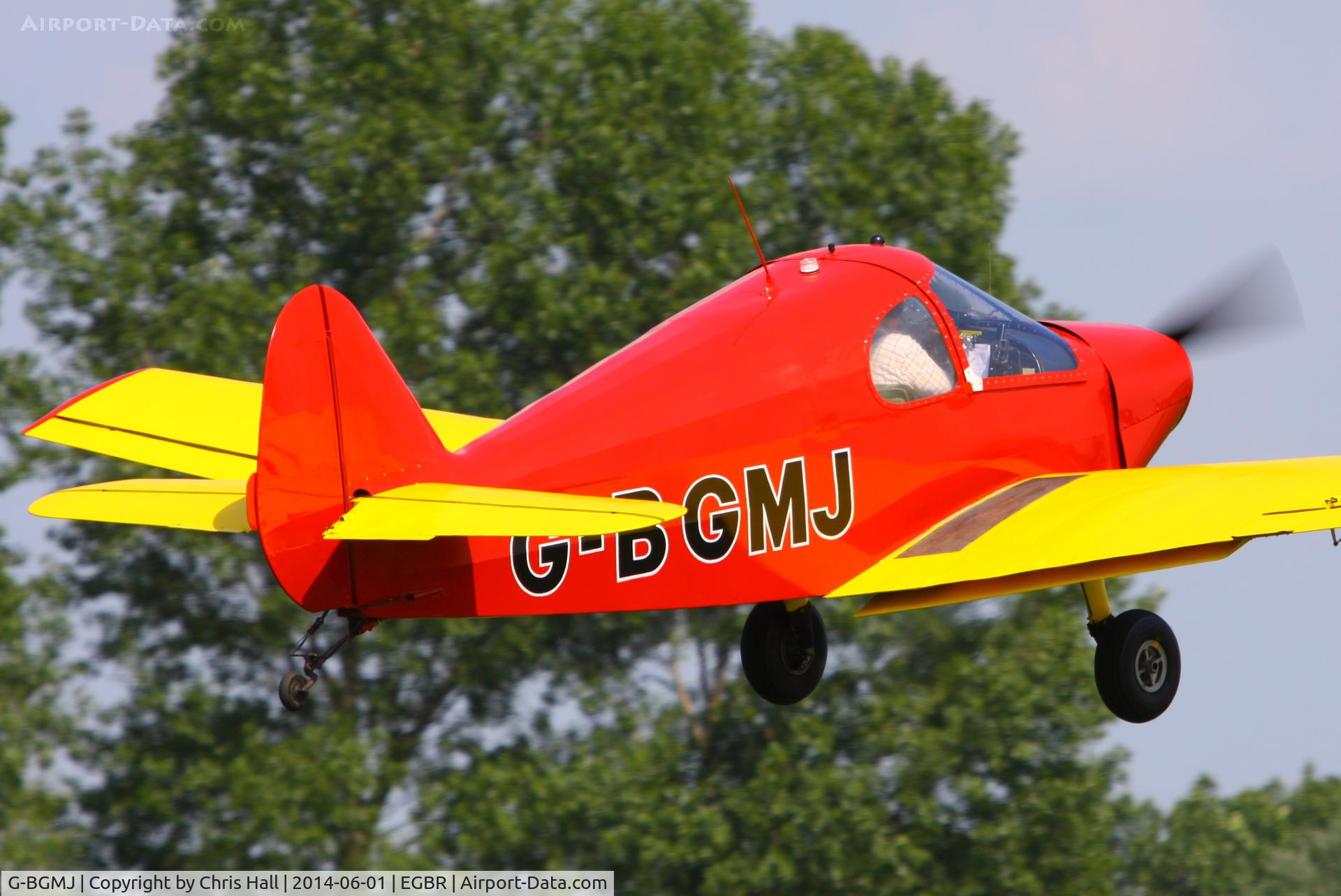 G-BGMJ, 1952 Gardan GY-201 Minicab C/N 12, at Breighton's Open Cockpit & Biplane Fly-in, 2014