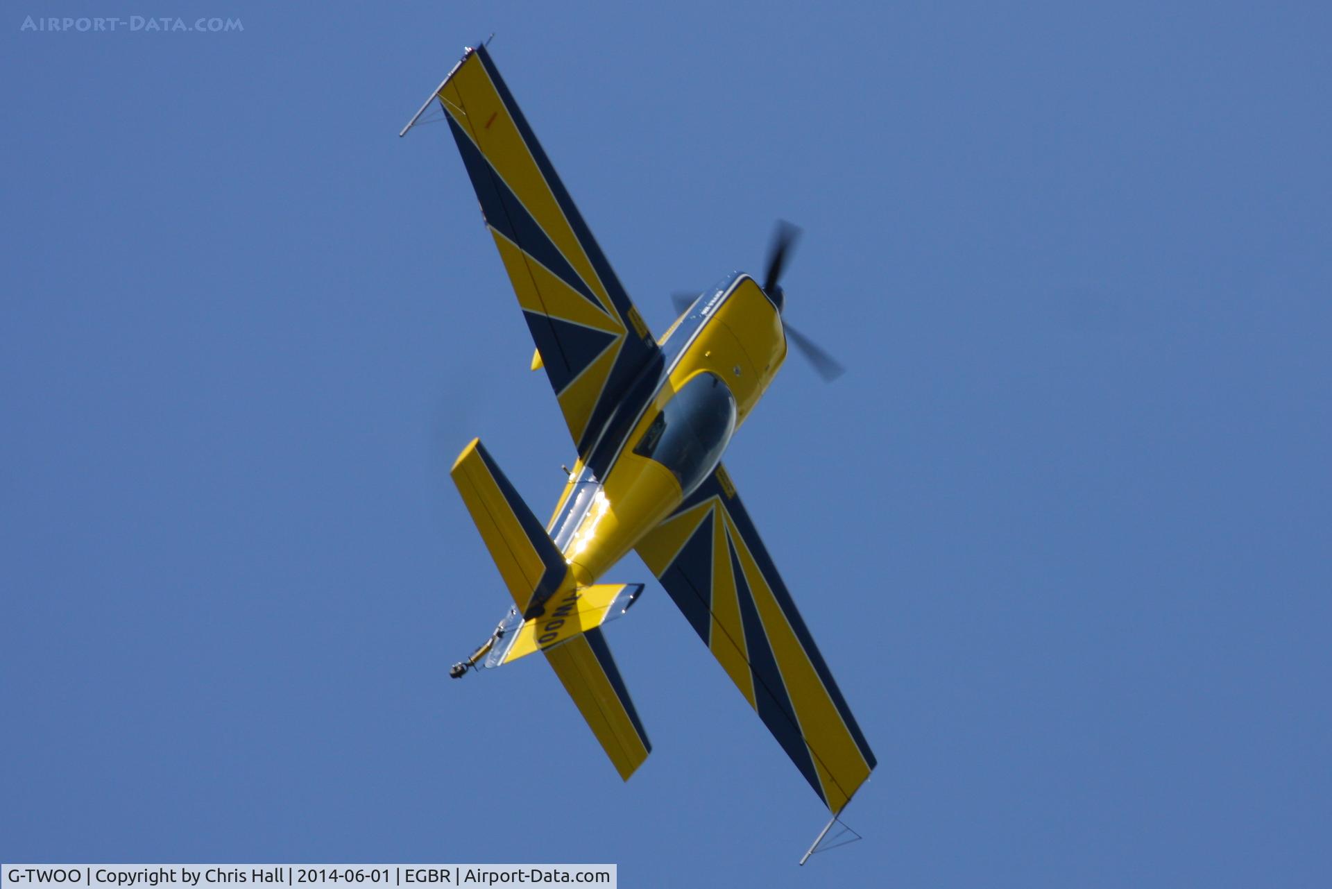 G-TWOO, 1996 Extra EA-300/200 C/N 05, at Breighton's Open Cockpit & Biplane Fly-in, 2014