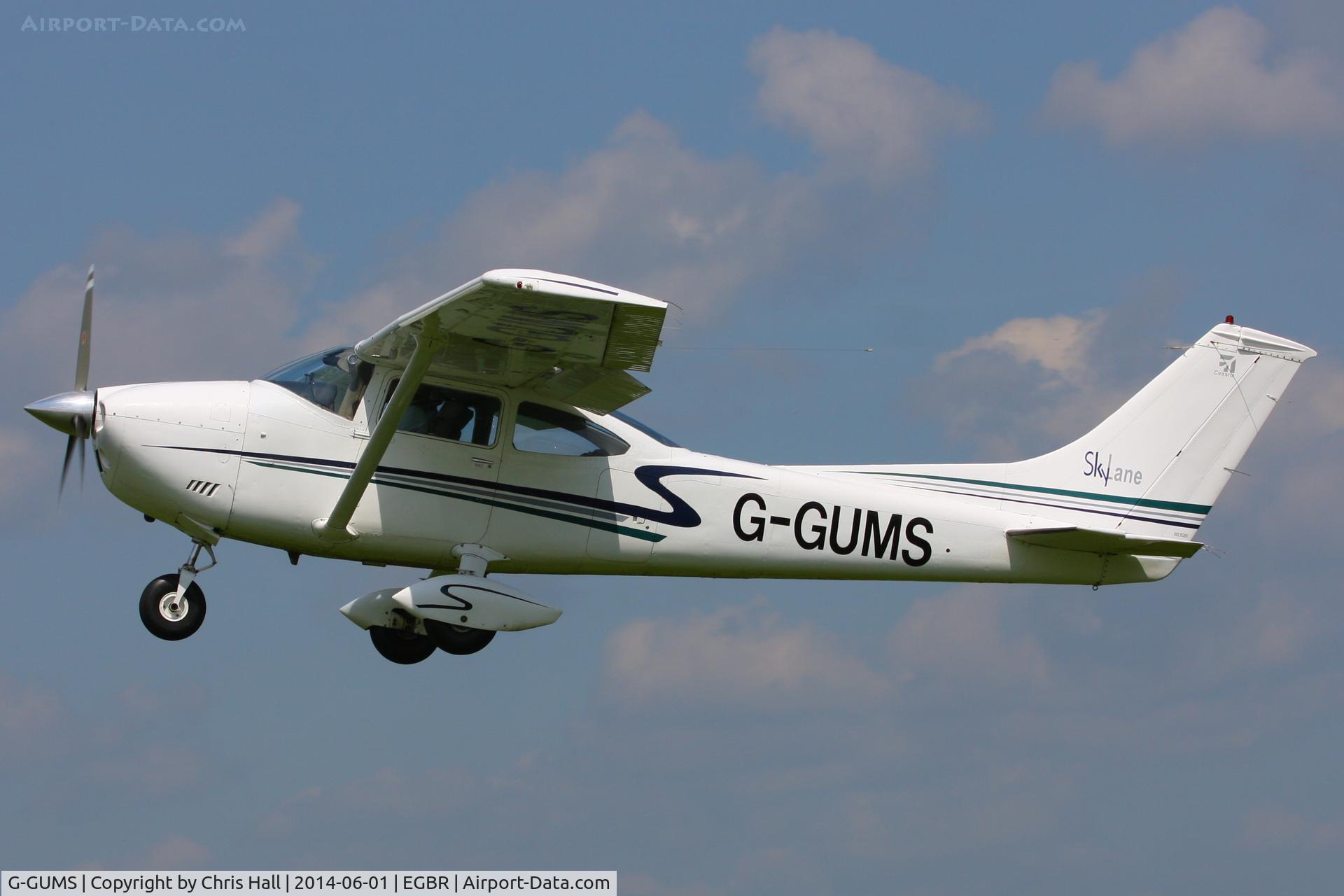 G-GUMS, 1973 Cessna 182P Skylane C/N 182-61643, at Breighton's Open Cockpit & Biplane Fly-in, 2014