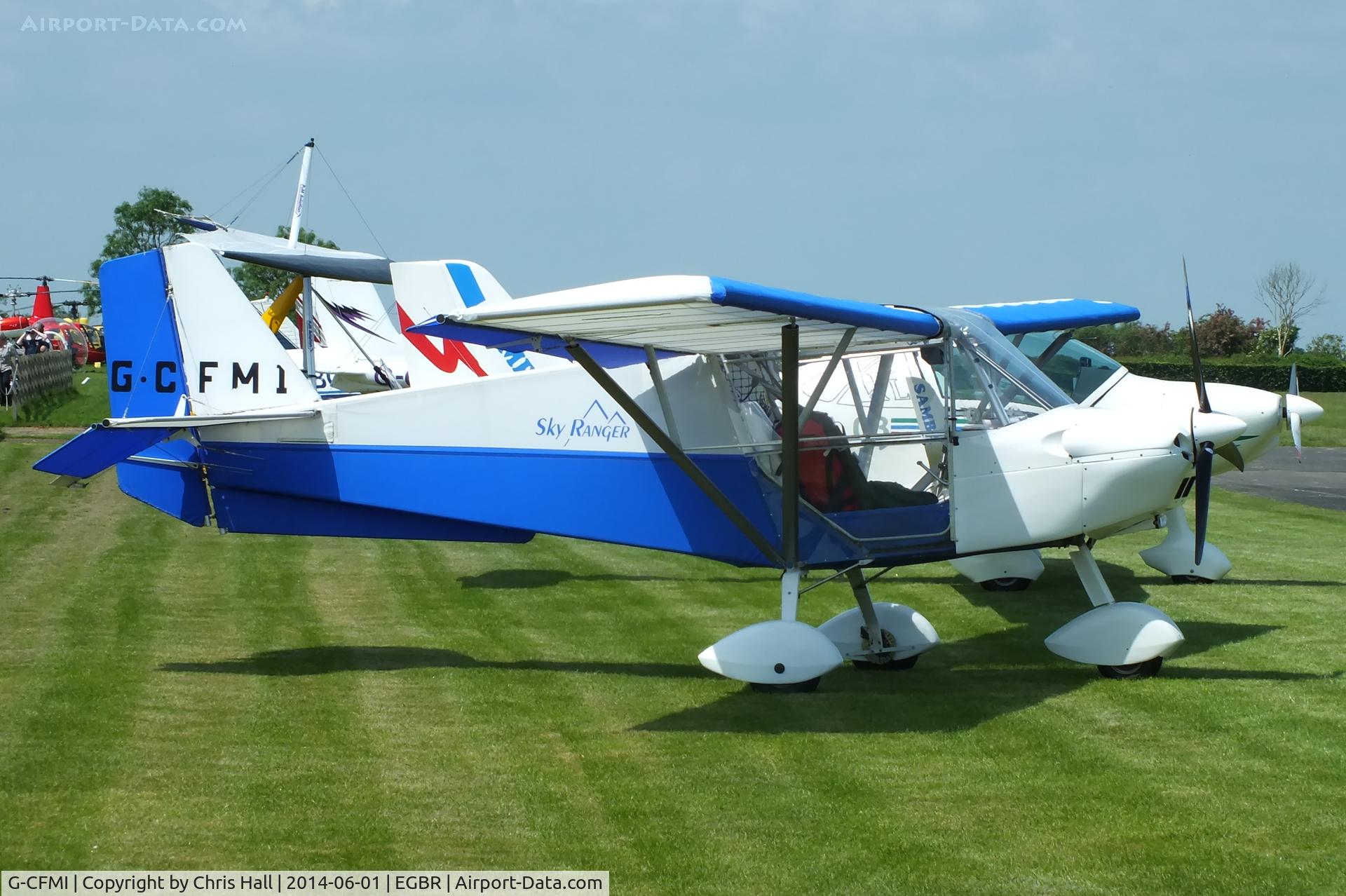 G-CFMI, 2008 Skyranger 912(1) C/N BMAA/HB/580, at Breighton's Open Cockpit & Biplane Fly-in, 2014