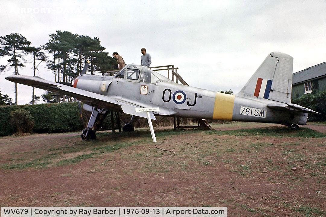 WV679, 1954 Percival P-56 Provost T.1 C/N PAC/56/199, Percival P.56 Provost T.1 [PAC/F/199] (Royal Air Force) Torbay Aircraft Museum-Paignton,~UK 13/09/1976