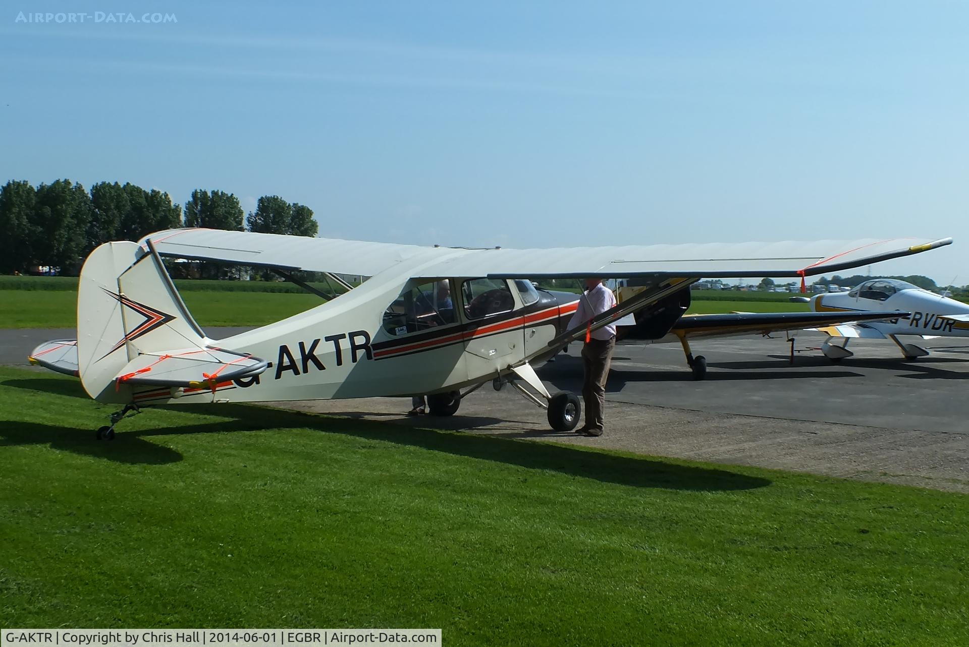 G-AKTR, 1946 Aeronca 7AC Champion C/N 7AC-3017, at Breighton's Open Cockpit & Biplane Fly-in, 2014