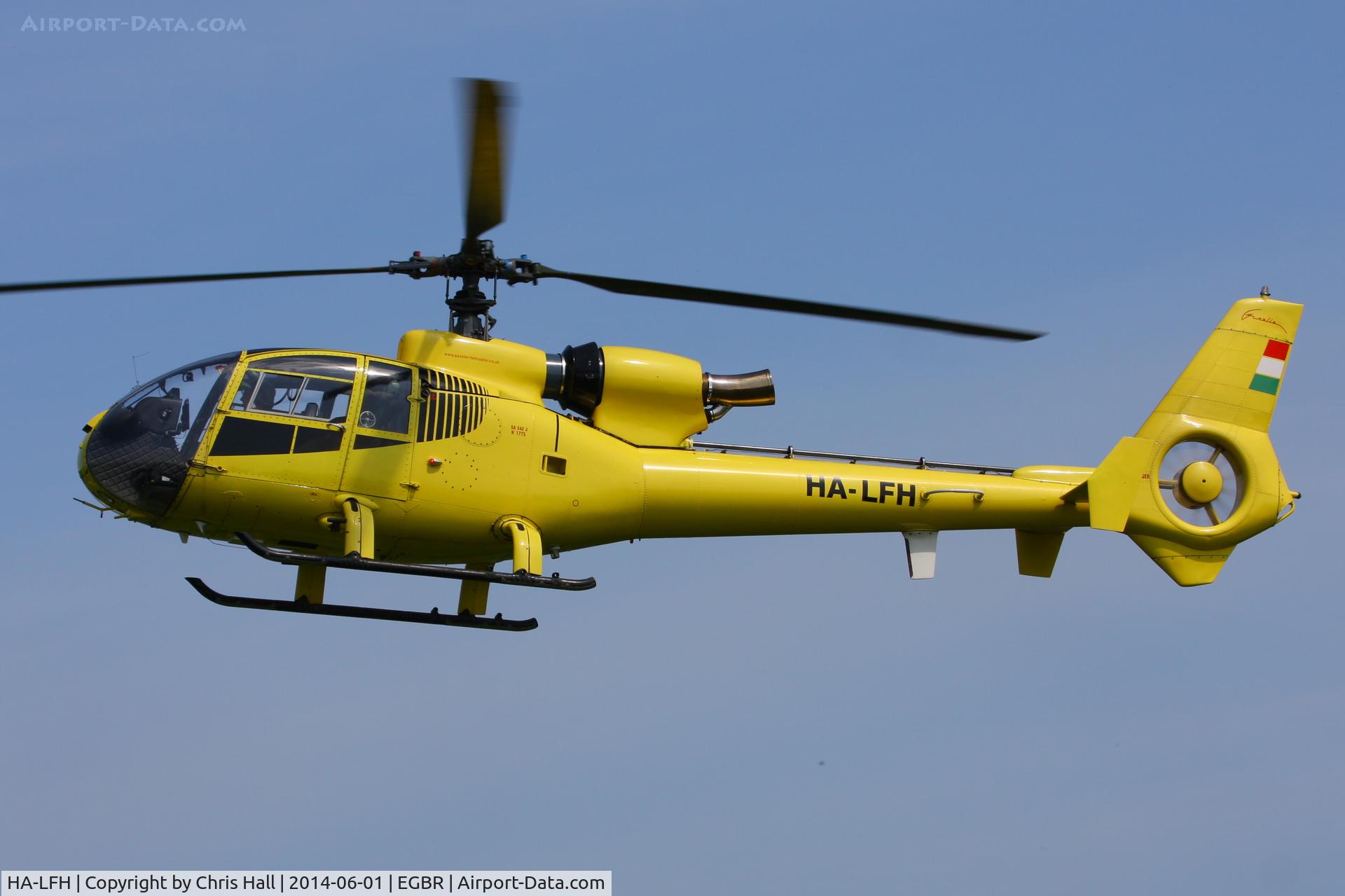 HA-LFH, 1979 Aerospatiale SA-342J Gazelle C/N 1775, at Breighton's Open Cockpit & Biplane Fly-in, 2014