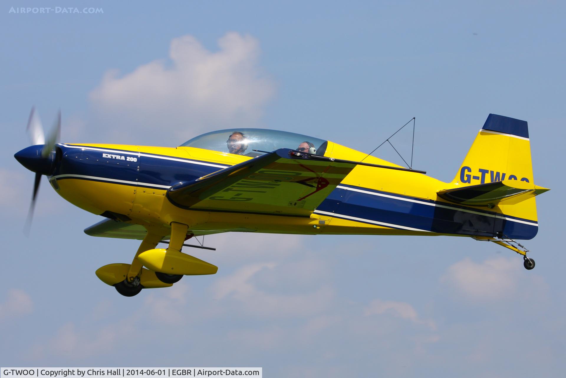 G-TWOO, 1996 Extra EA-300/200 C/N 05, at Breighton's Open Cockpit & Biplane Fly-in, 2014
